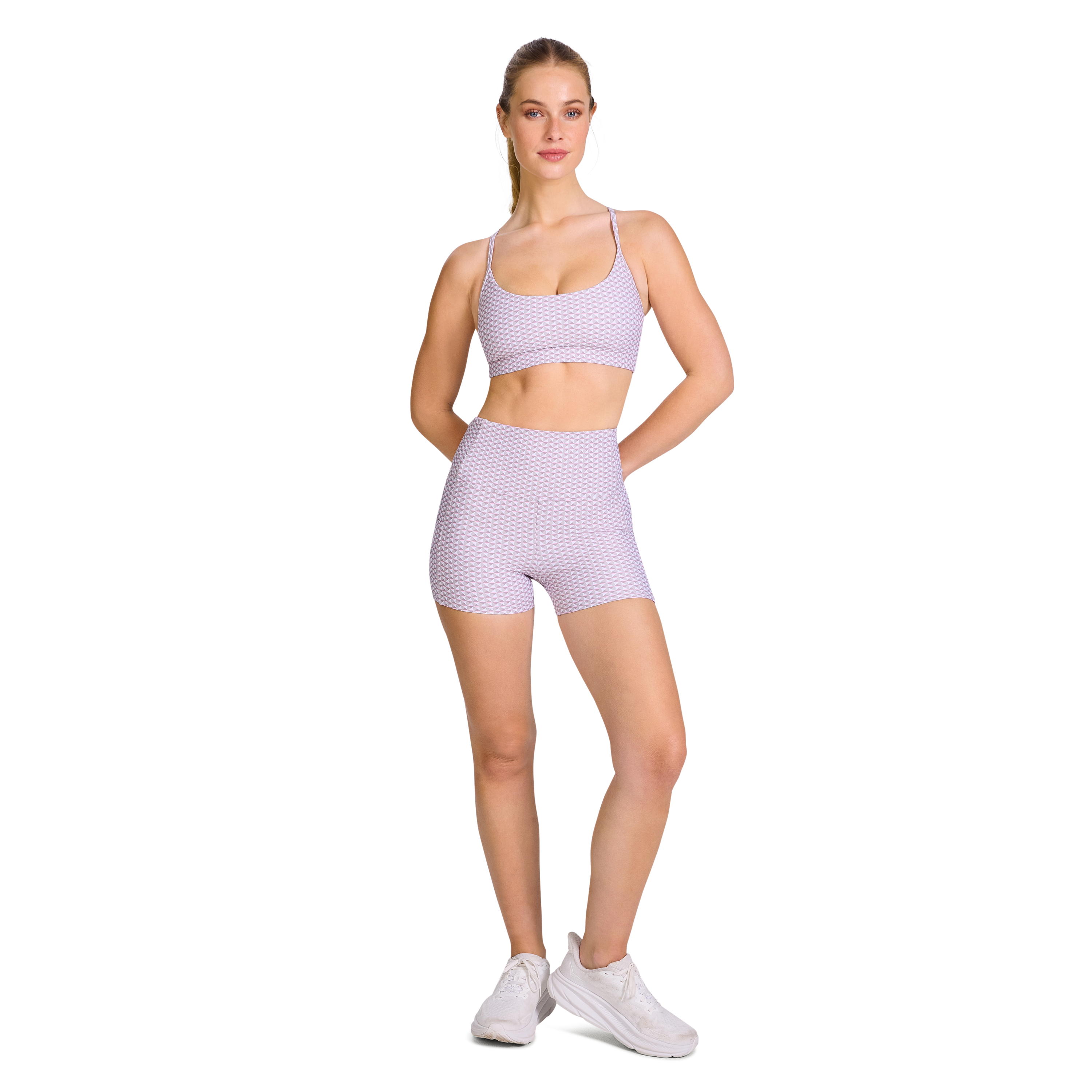 Printed Pocket Longline Booty Shorts