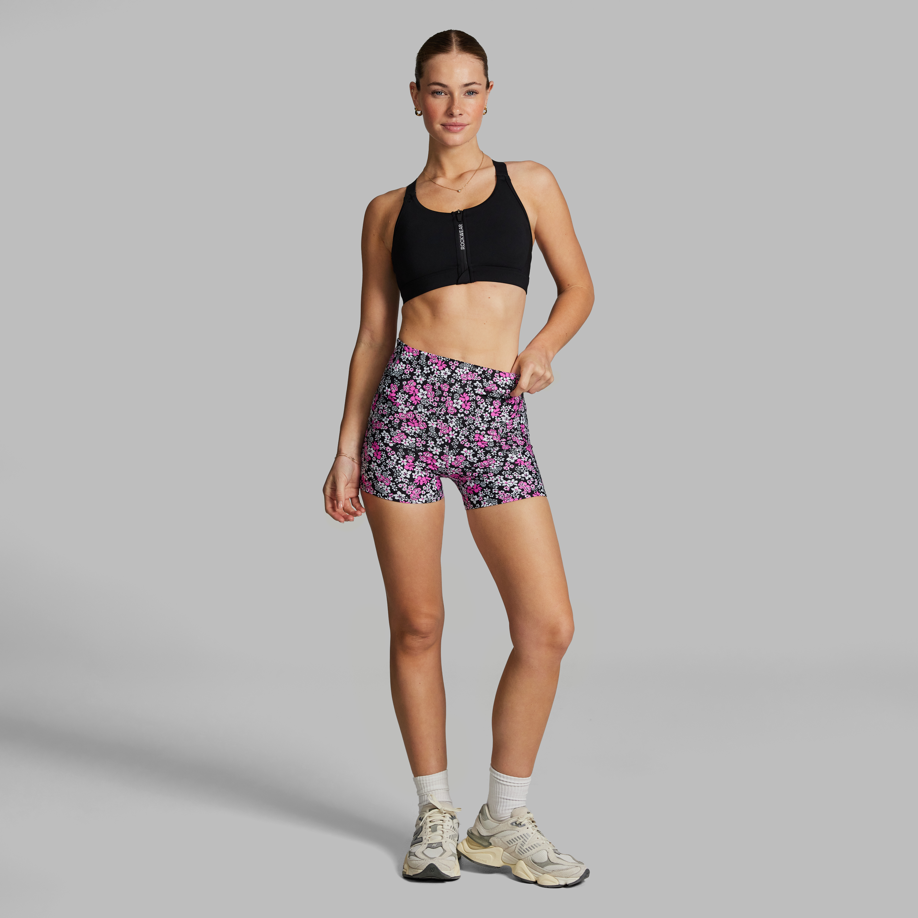 Printed Pocket Longline Booty Shorts
