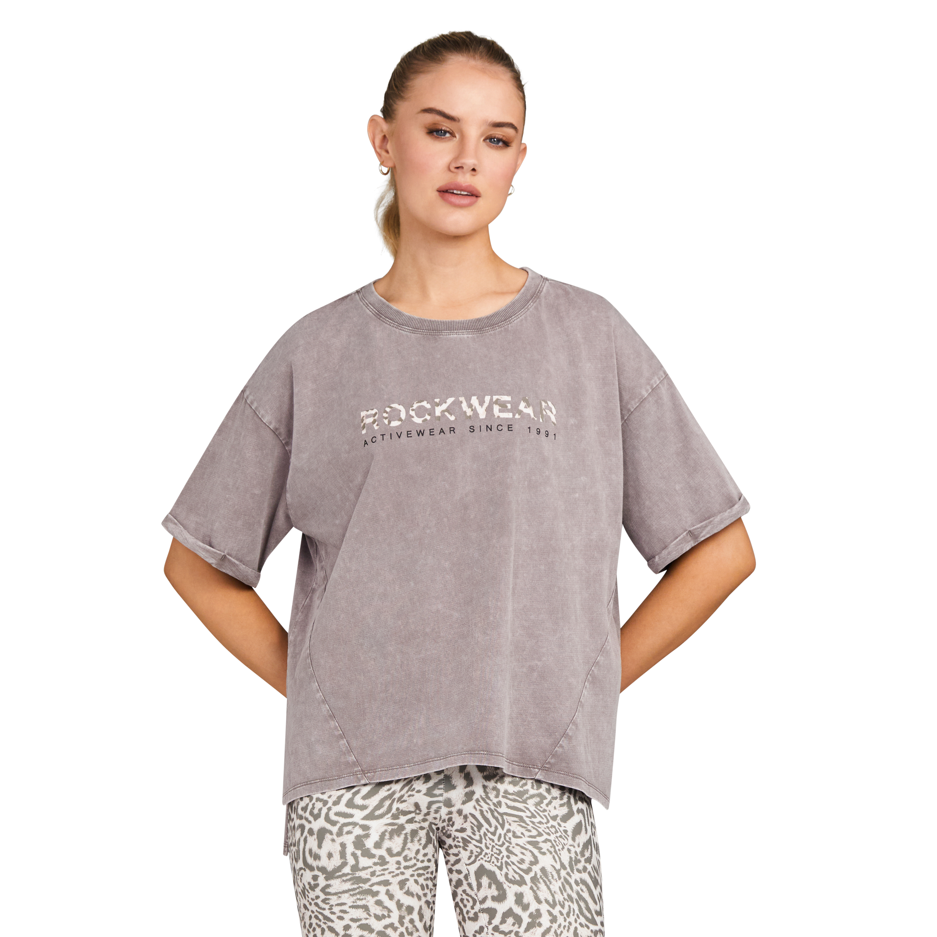 Split Hem Logo Boyfriend Tee