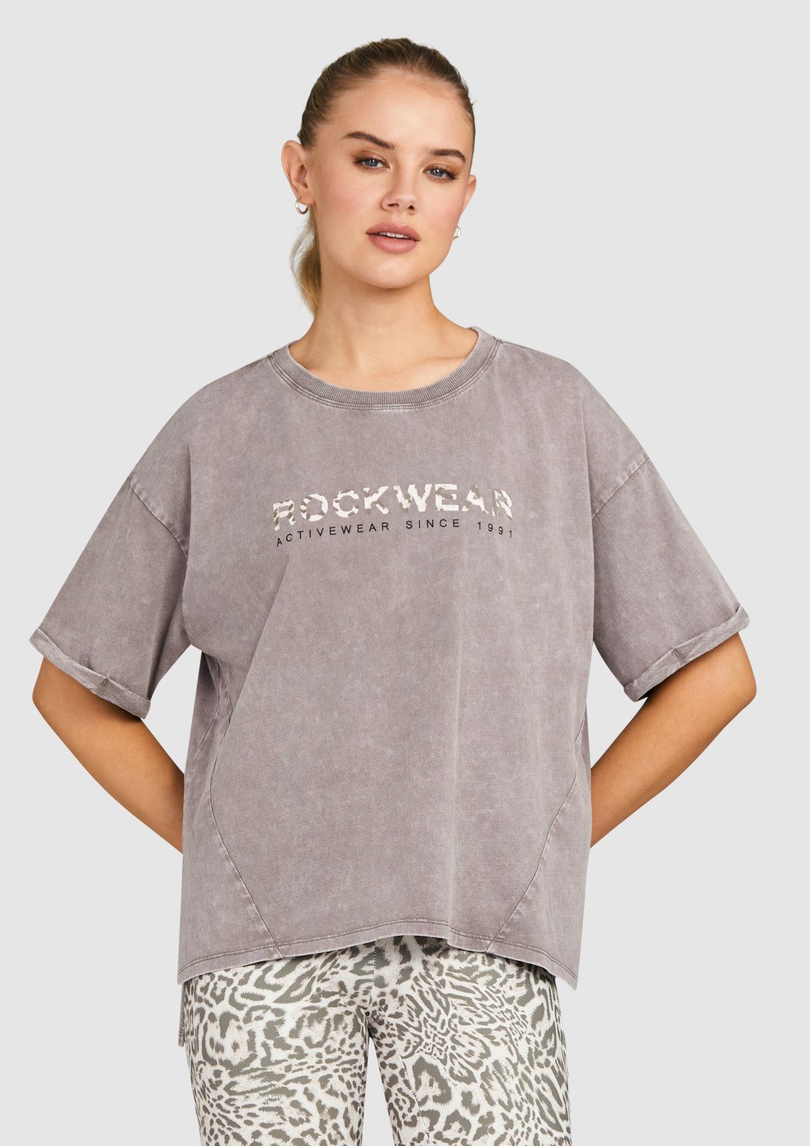 Split Hem Logo Boyfriend Tee