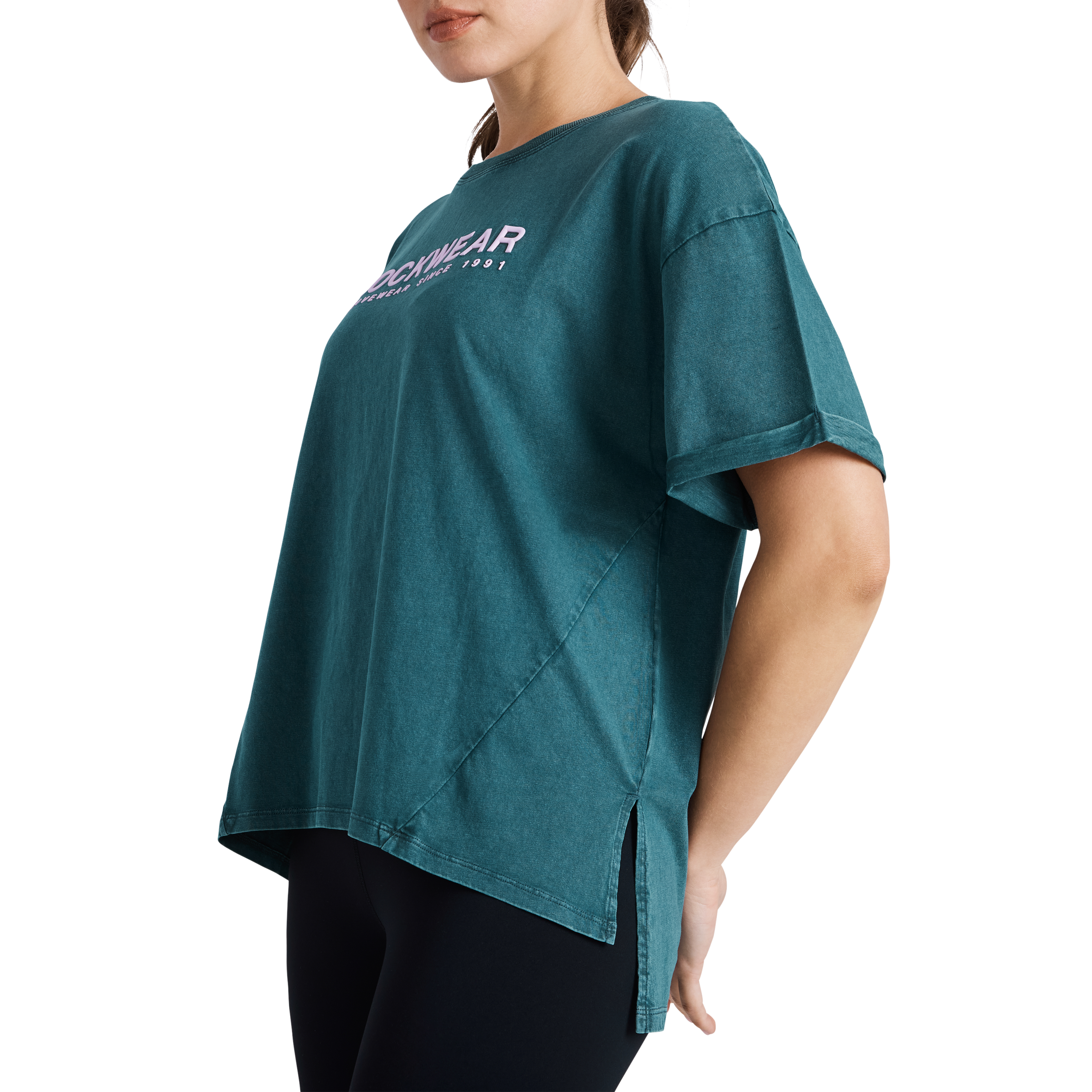 Split Hem Logo Boyfriend Tee