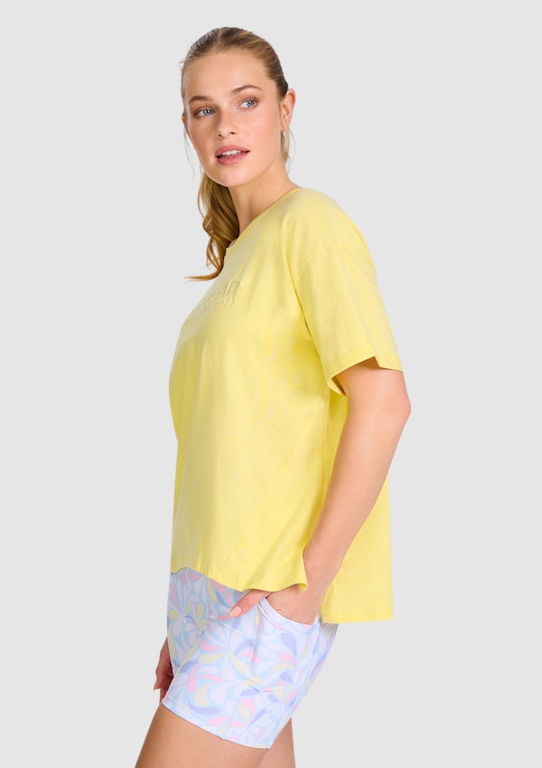 Split Hem Logo Boyfriend Tee