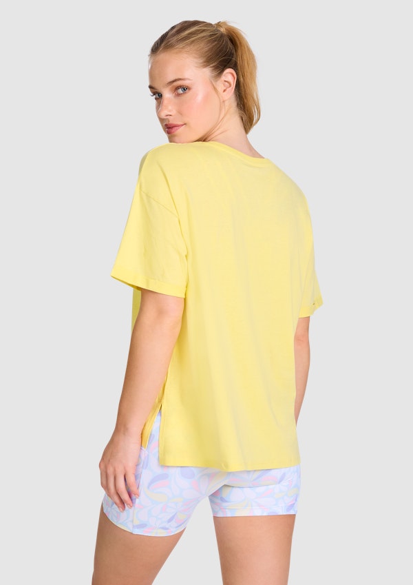 Split Hem Logo Boyfriend Tee