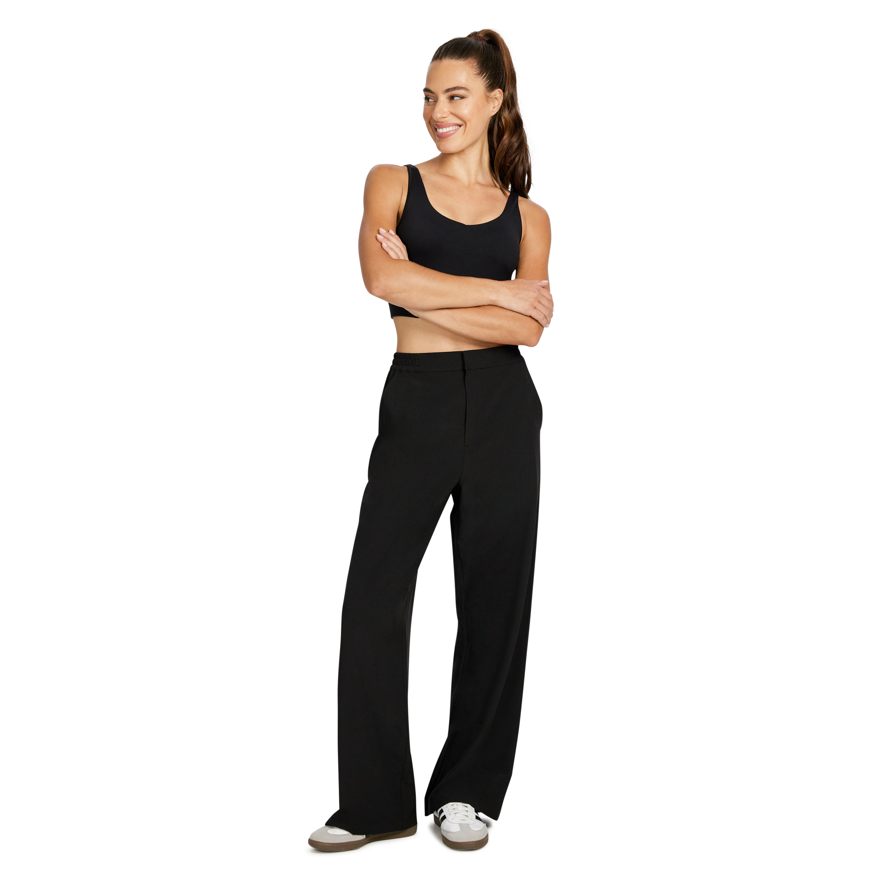 On Duty Wide Leg Fly Front Pants