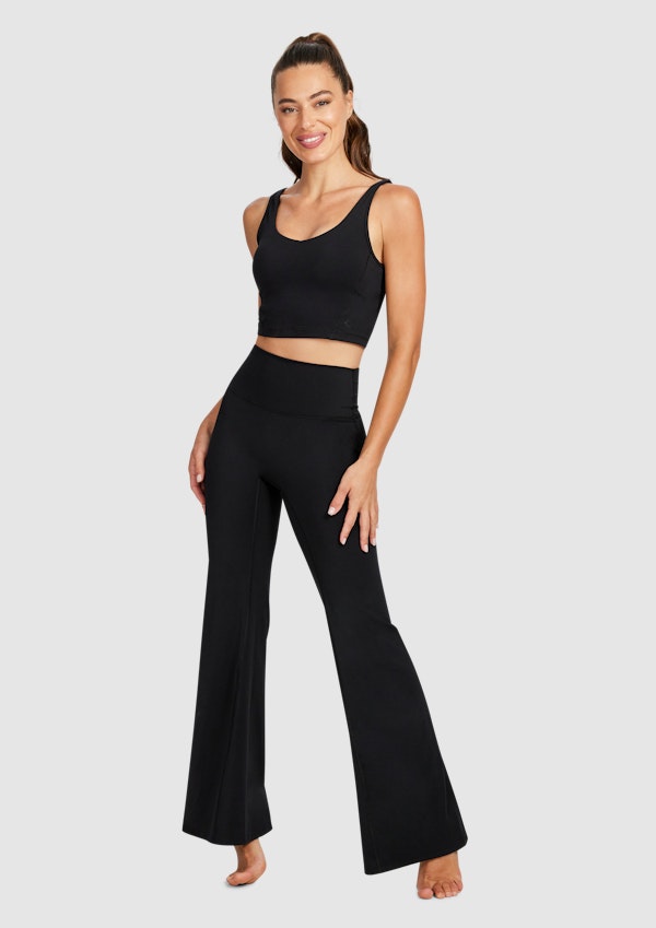 No Front Seam Flared Pants