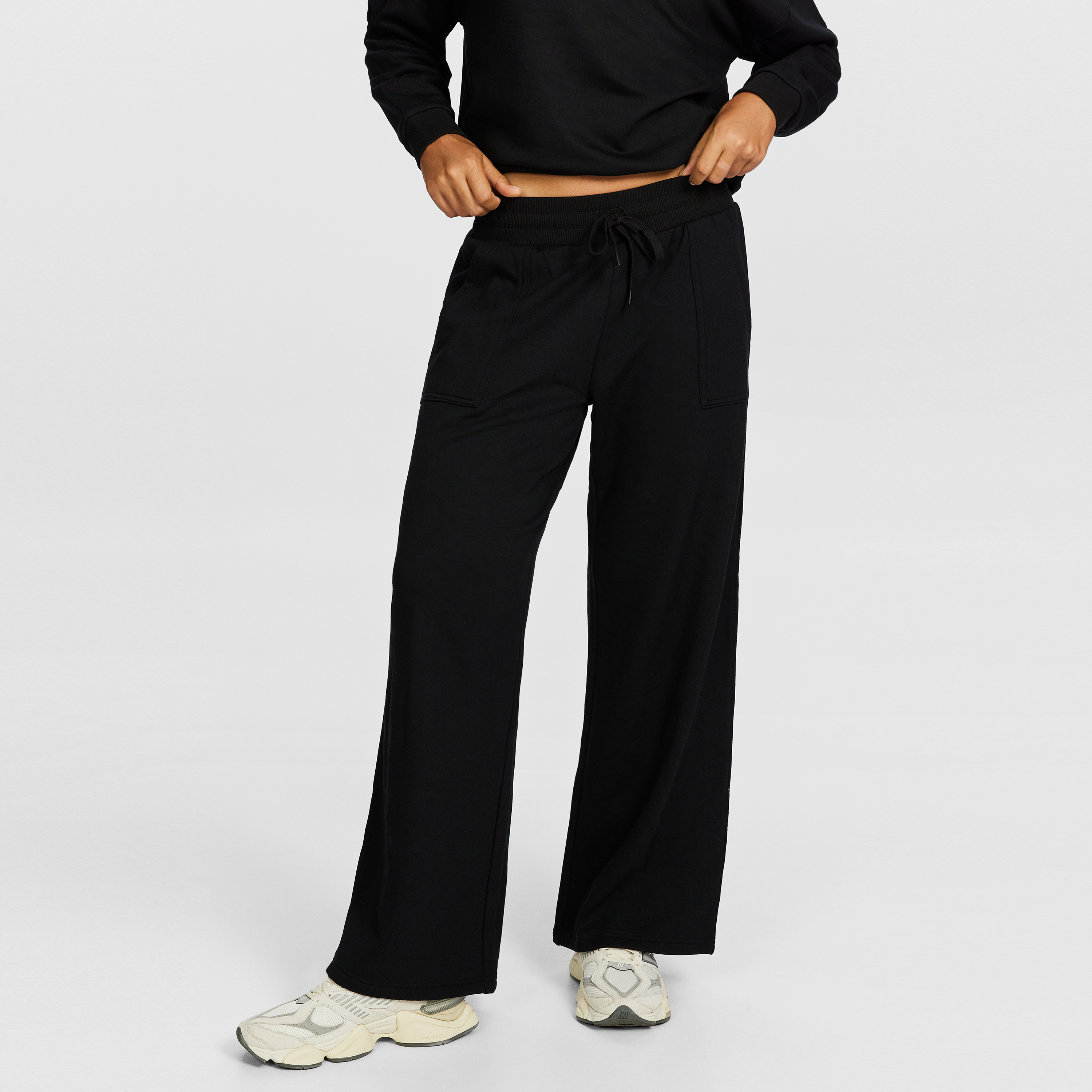 Plush Fleece Wide Leg Sweat Pants