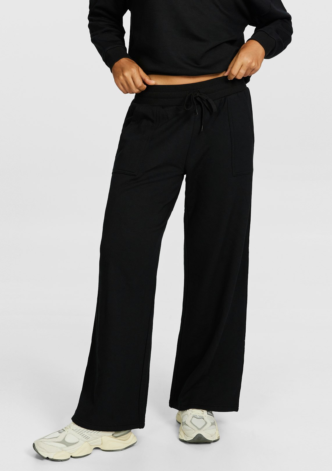 Plush Fleece Wide Leg Sweat Pants
