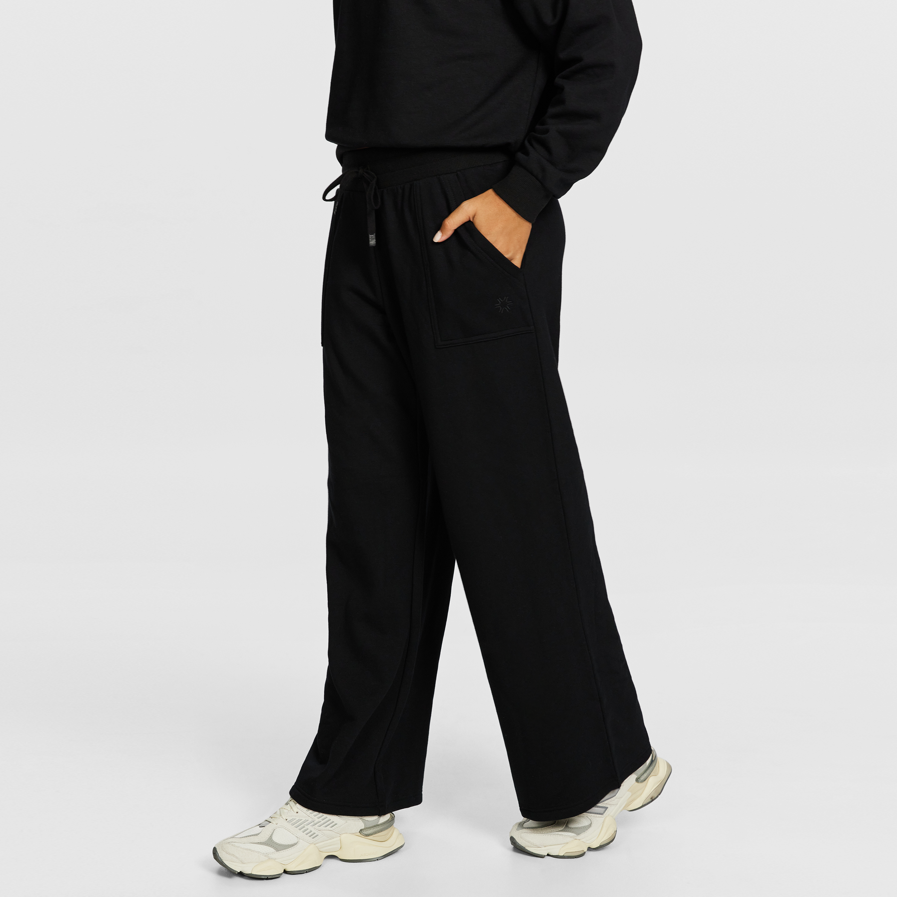 Plush Fleece Wide Leg Sweat Pants