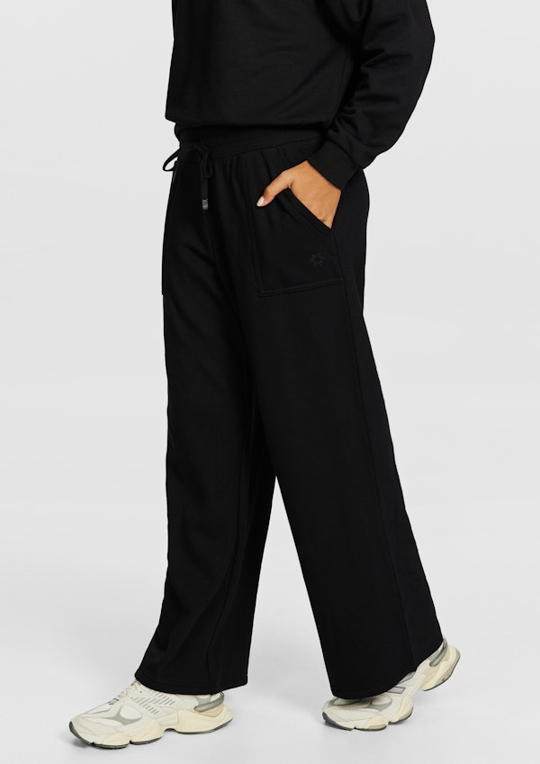Plush Fleece Wide Leg Sweat Pants