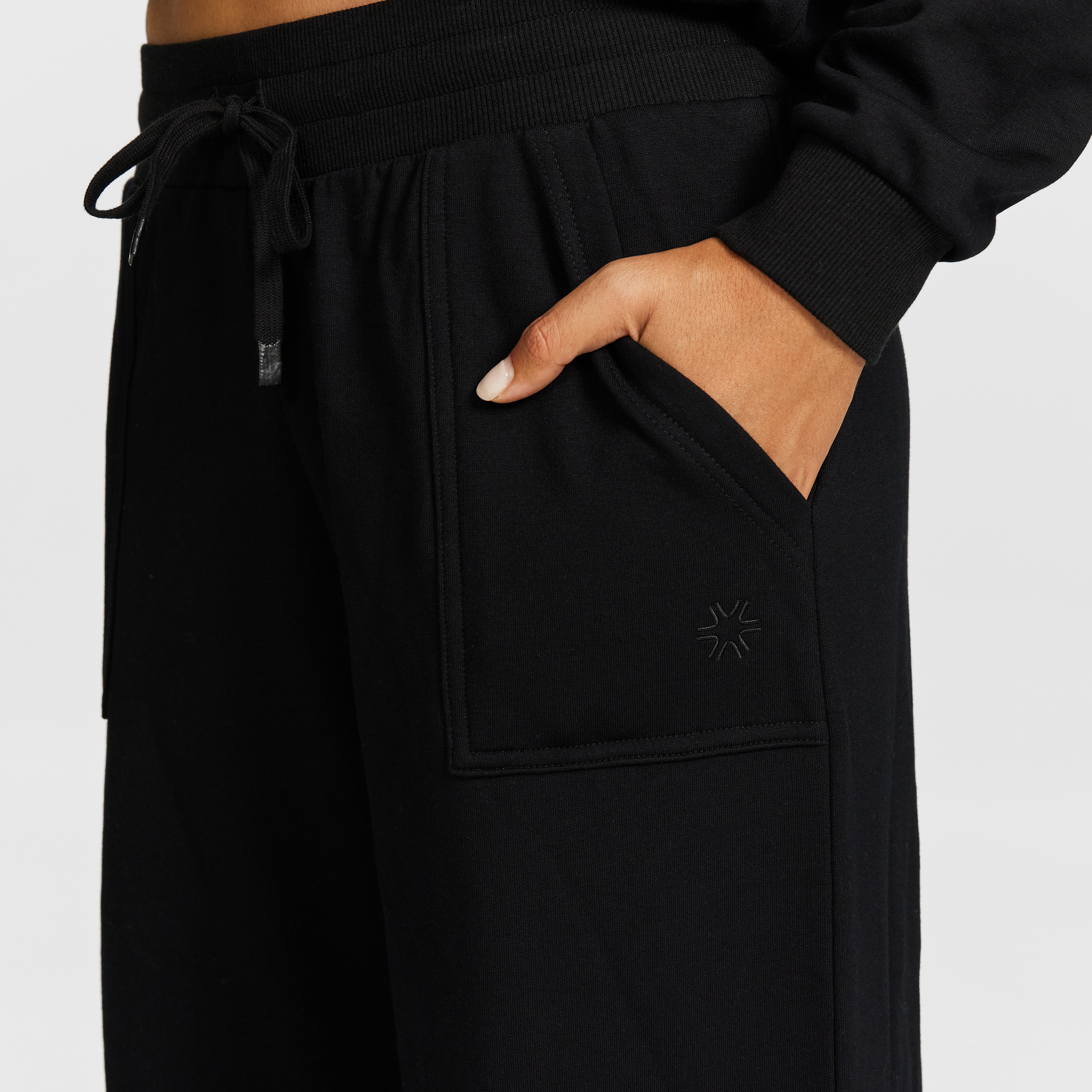 Plush Fleece Wide Leg Sweat Pants