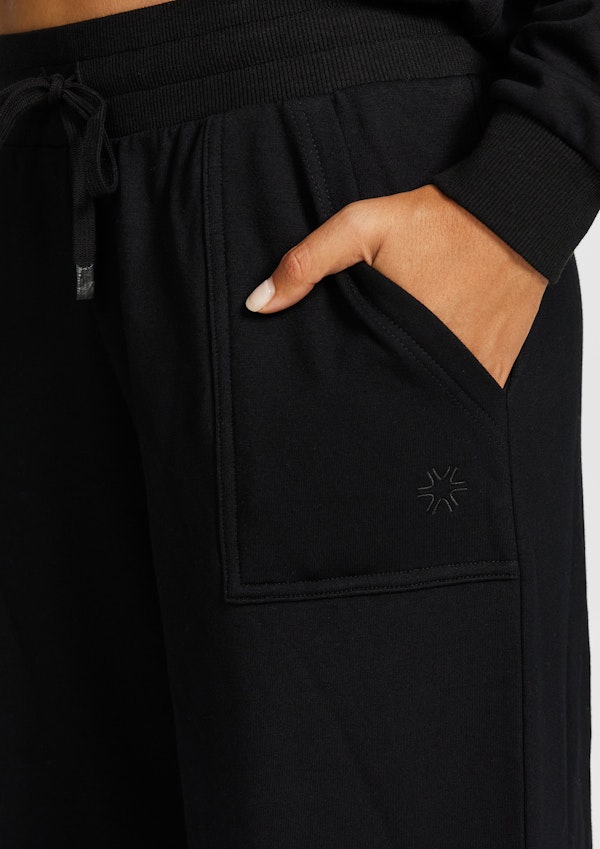 Plush Fleece Wide Leg Sweat Pants