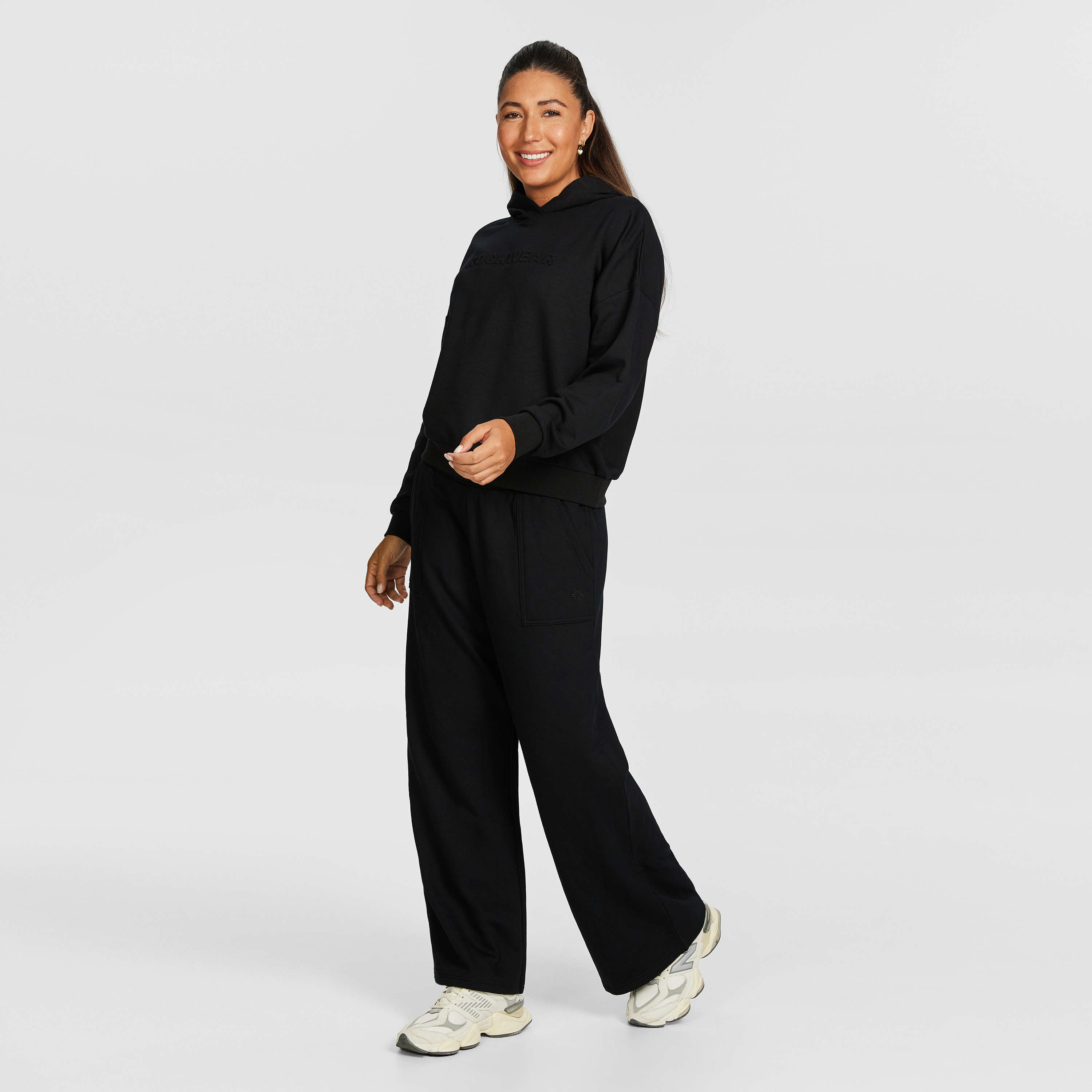 Plush Fleece Wide Leg Sweat Pants