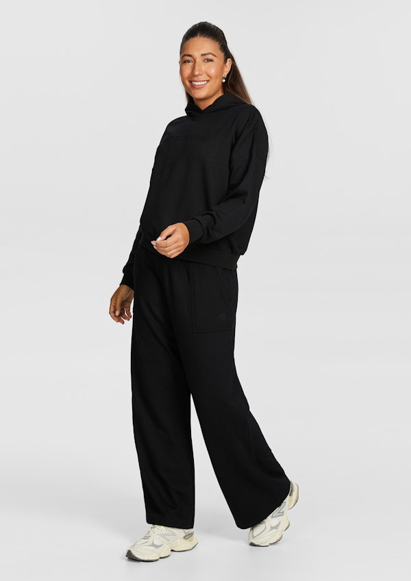 Plush Fleece Wide Leg Sweat Pants