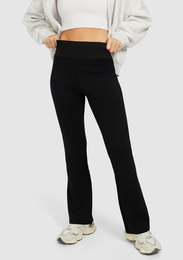 Plush Fleece Sweat Flared Pants
