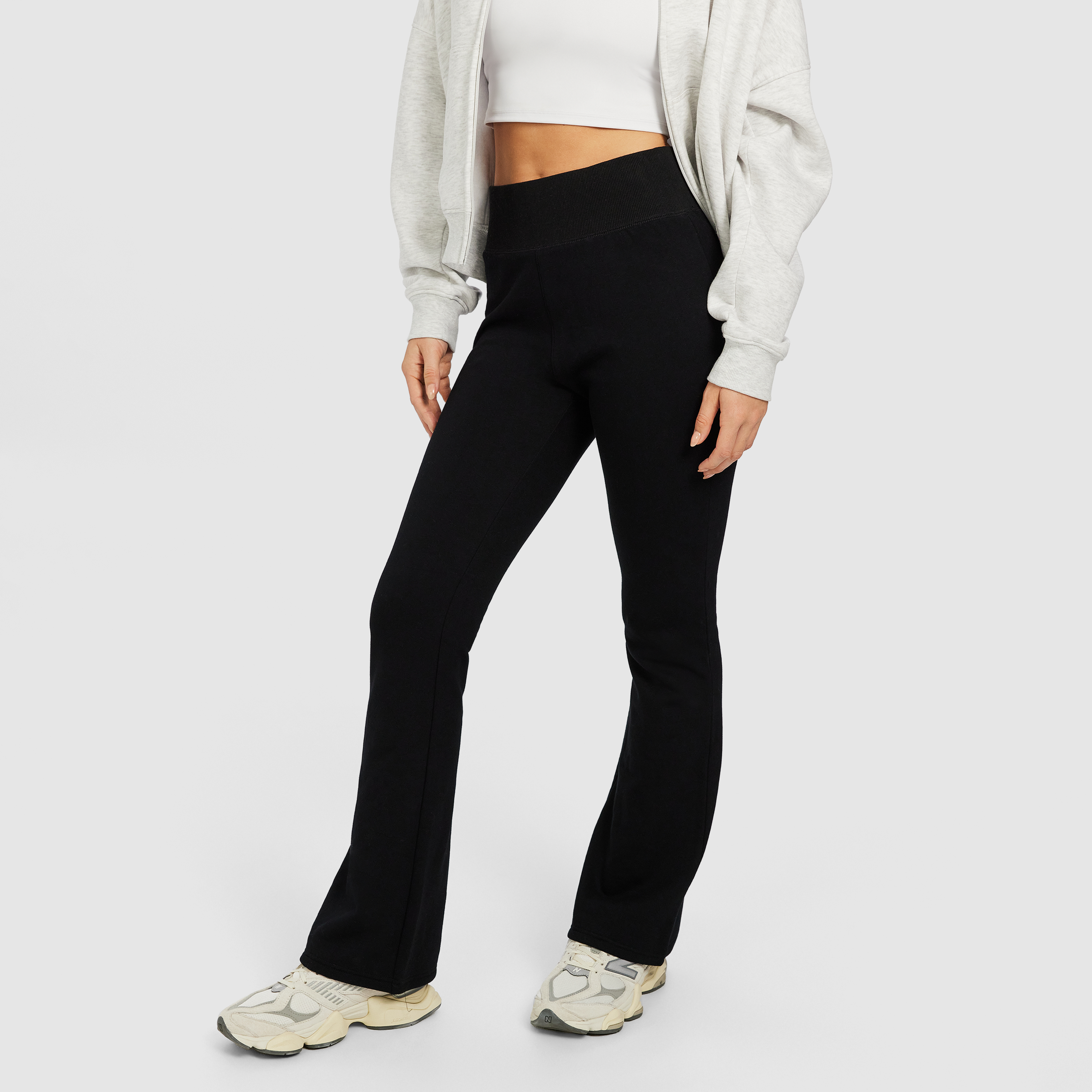 Plush Fleece Sweat Flared Pants