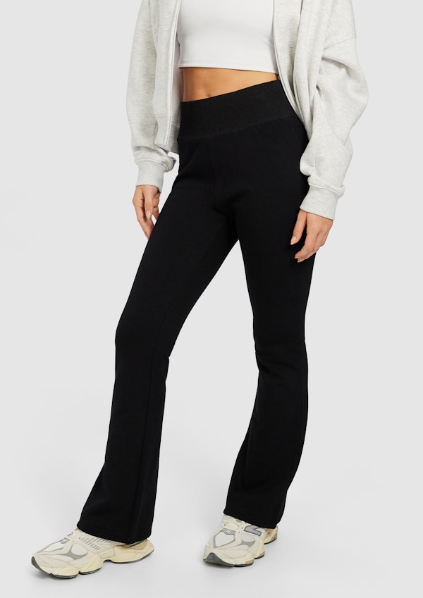 Plush Fleece Sweat Flared Pants