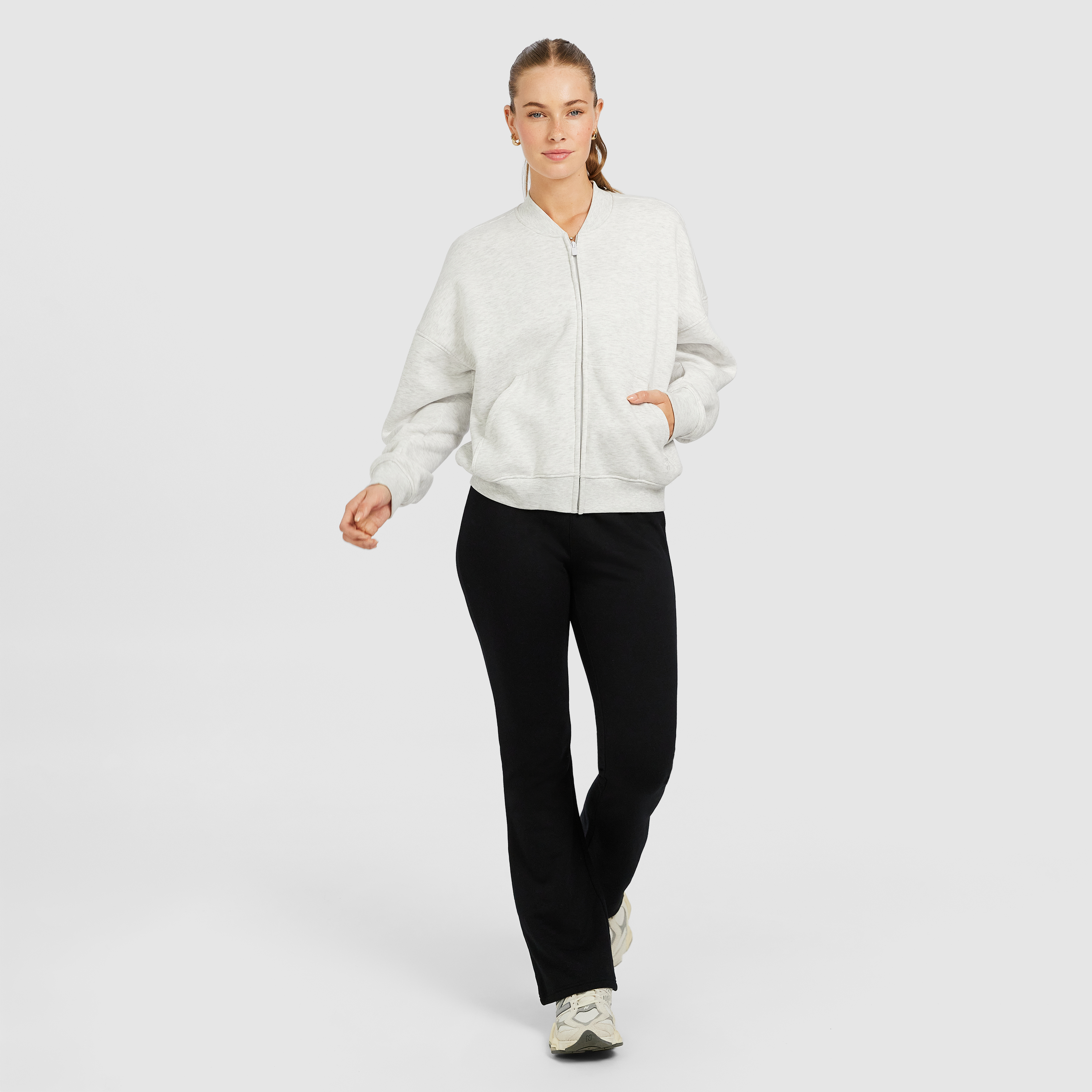 Plush Fleece Sweat Flared Pants