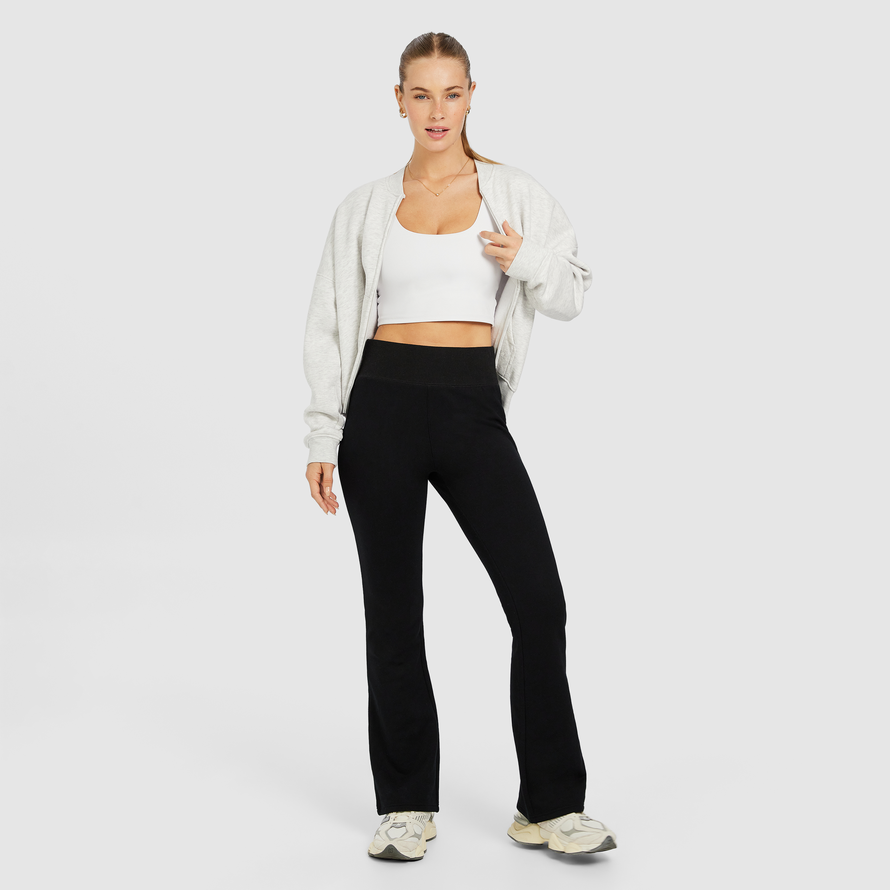 Plush Fleece Sweat Flared Pants