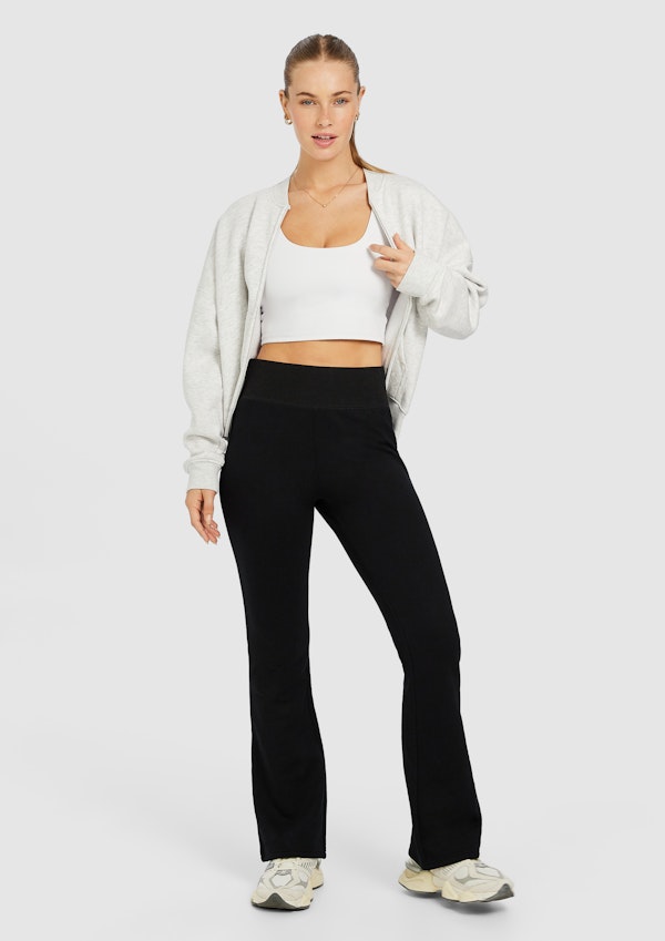Plush Fleece Sweat Flared Pants