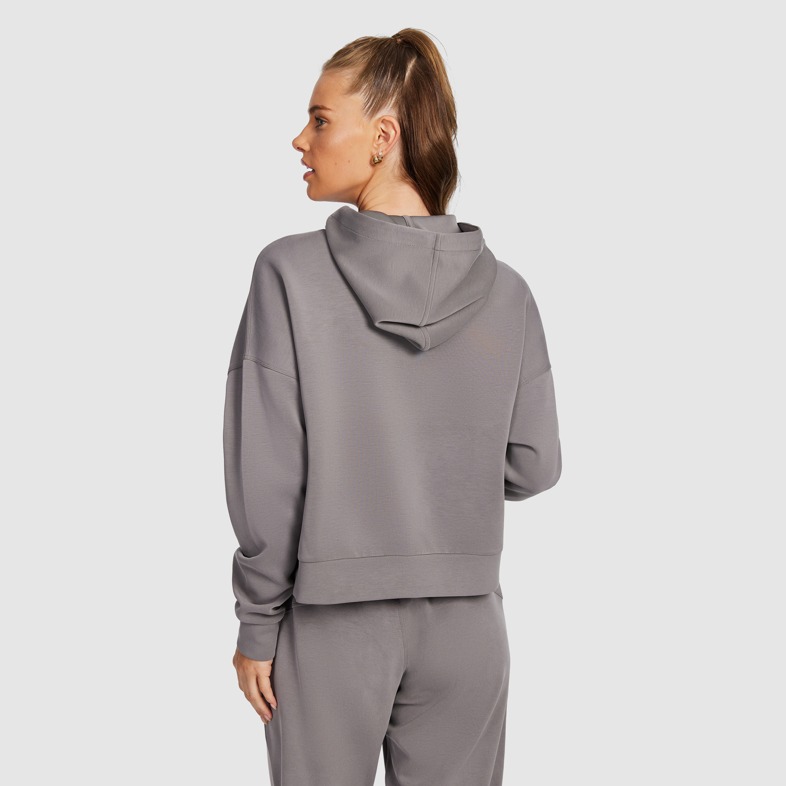 Travel Hip Length Half Zip Hoodie