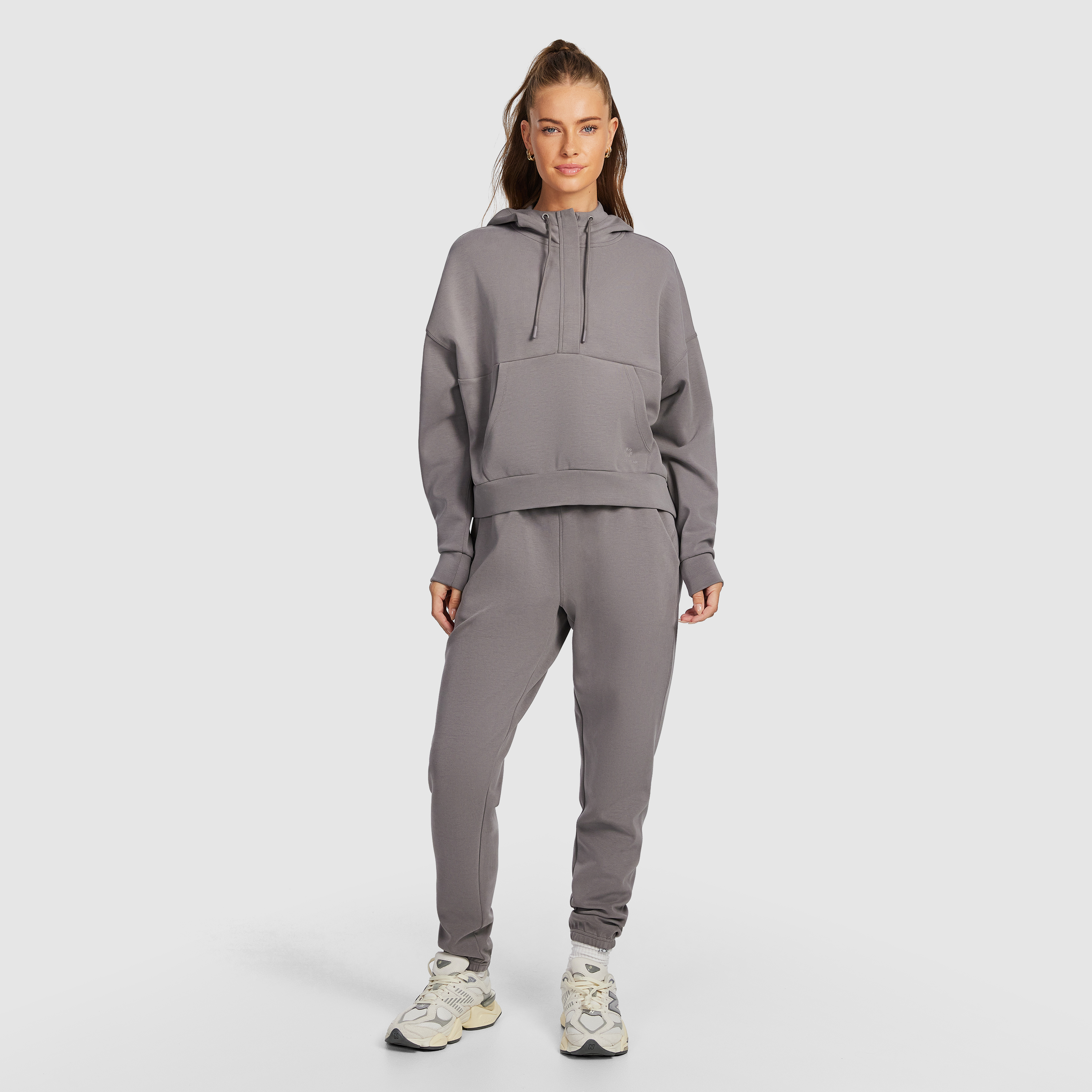 Travel Hip Length Half Zip Hoodie