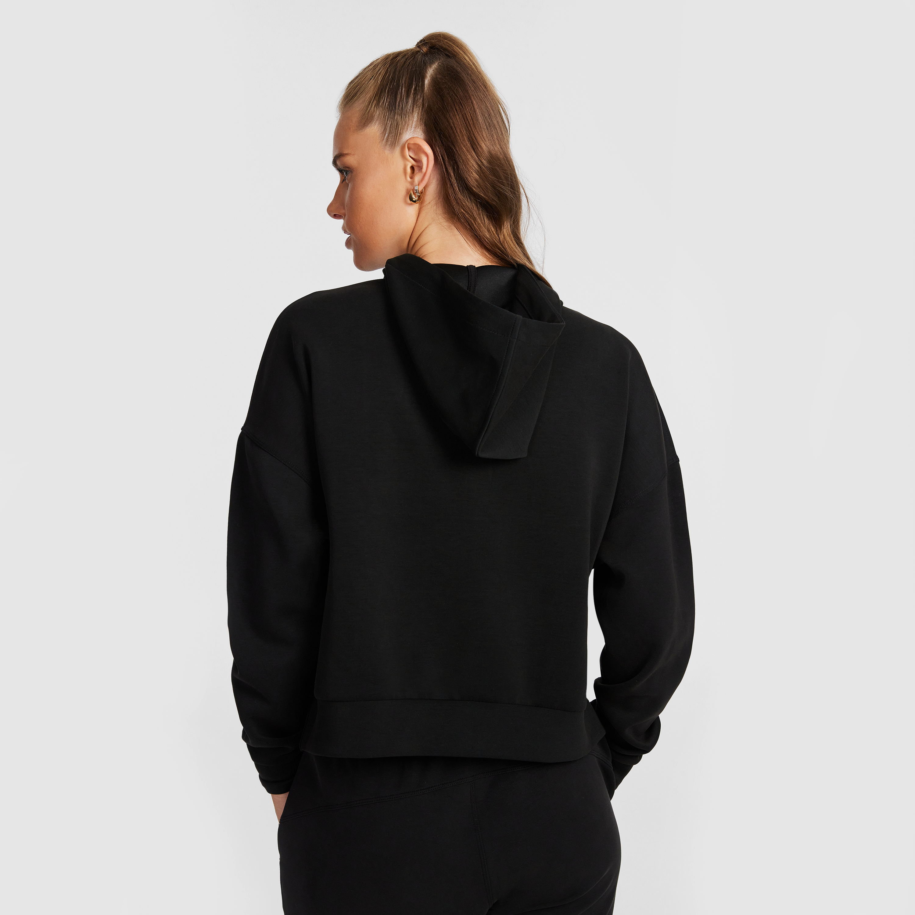 Travel Hip Length Half Zip Hoodie