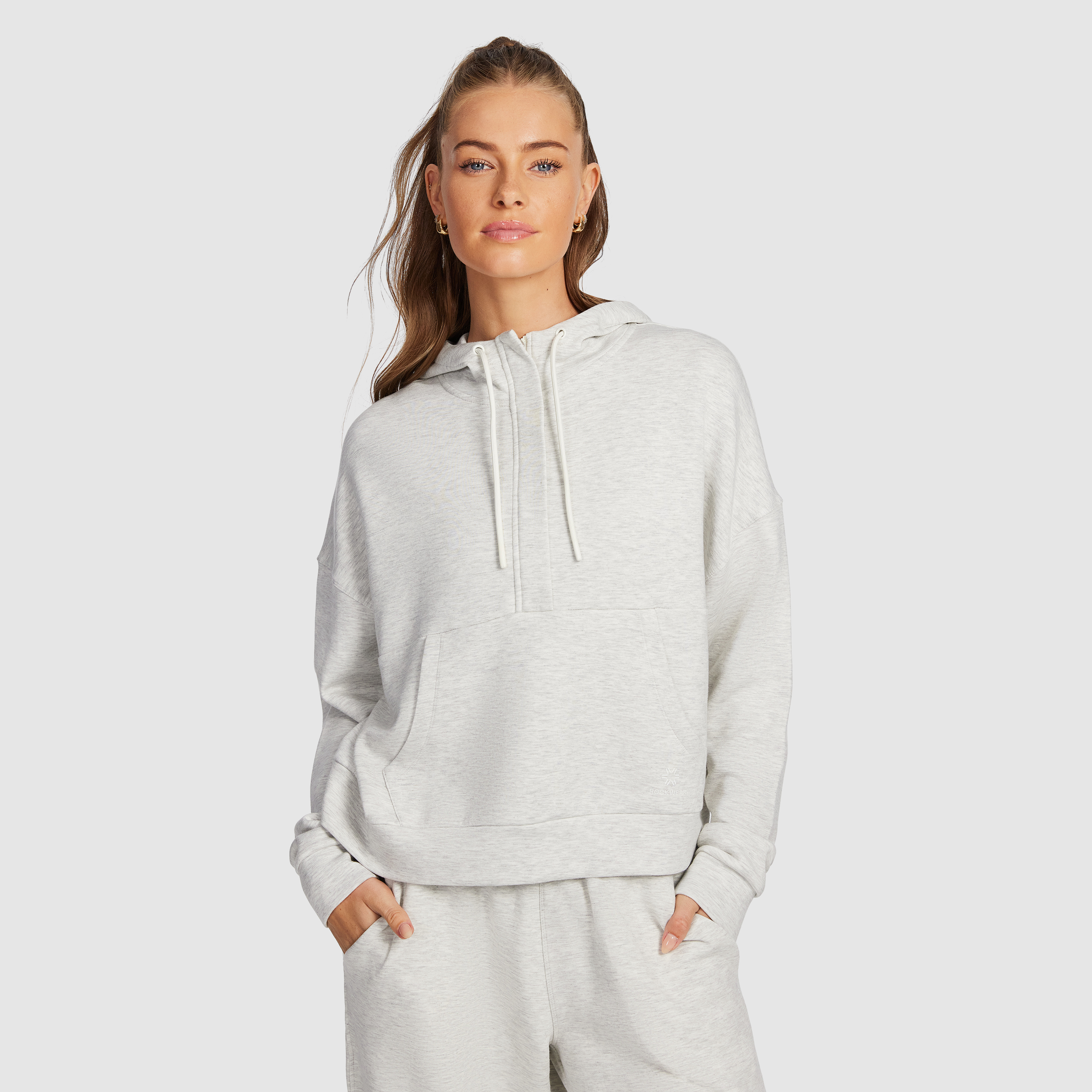 Travel Hip Length Half Zip Hoodie
