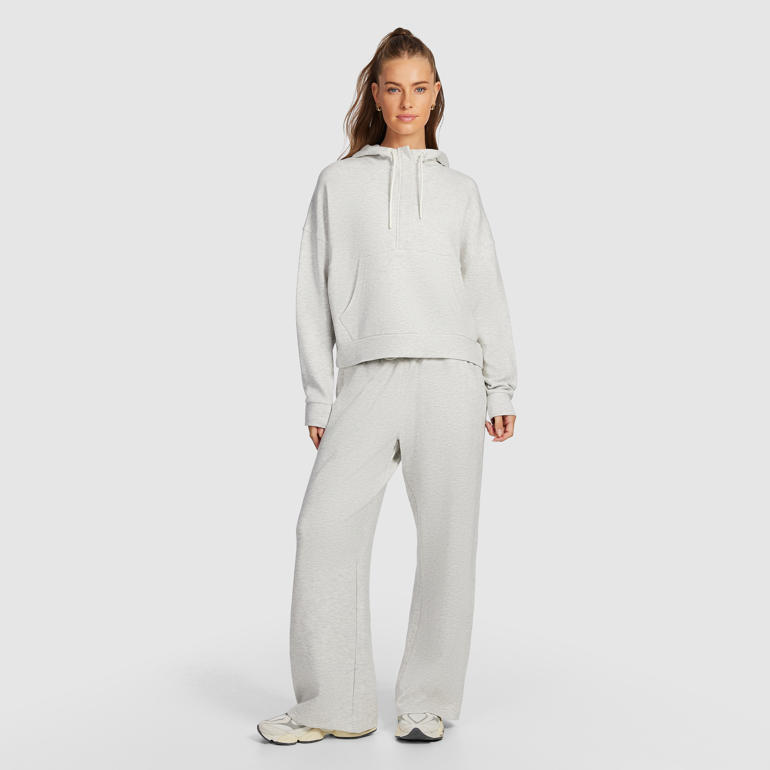 Travel Hip Length Half Zip Hoodie