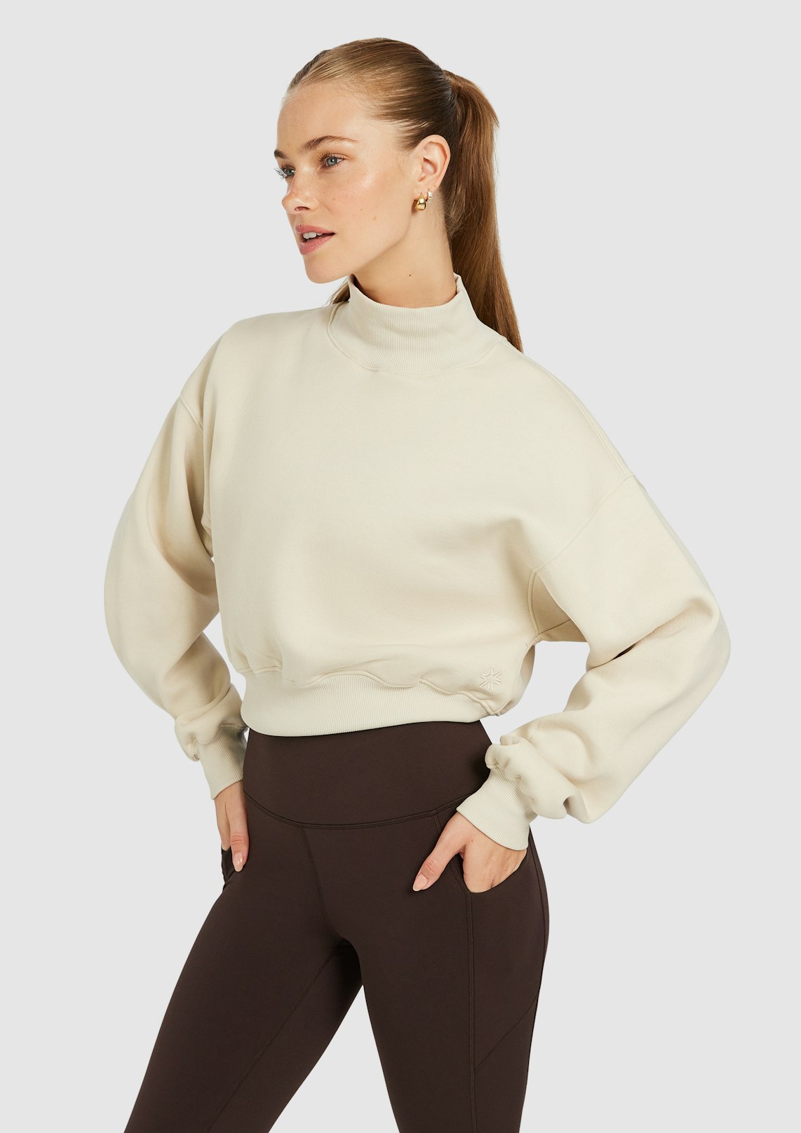 Cosy Fleece Wide Rib Crew