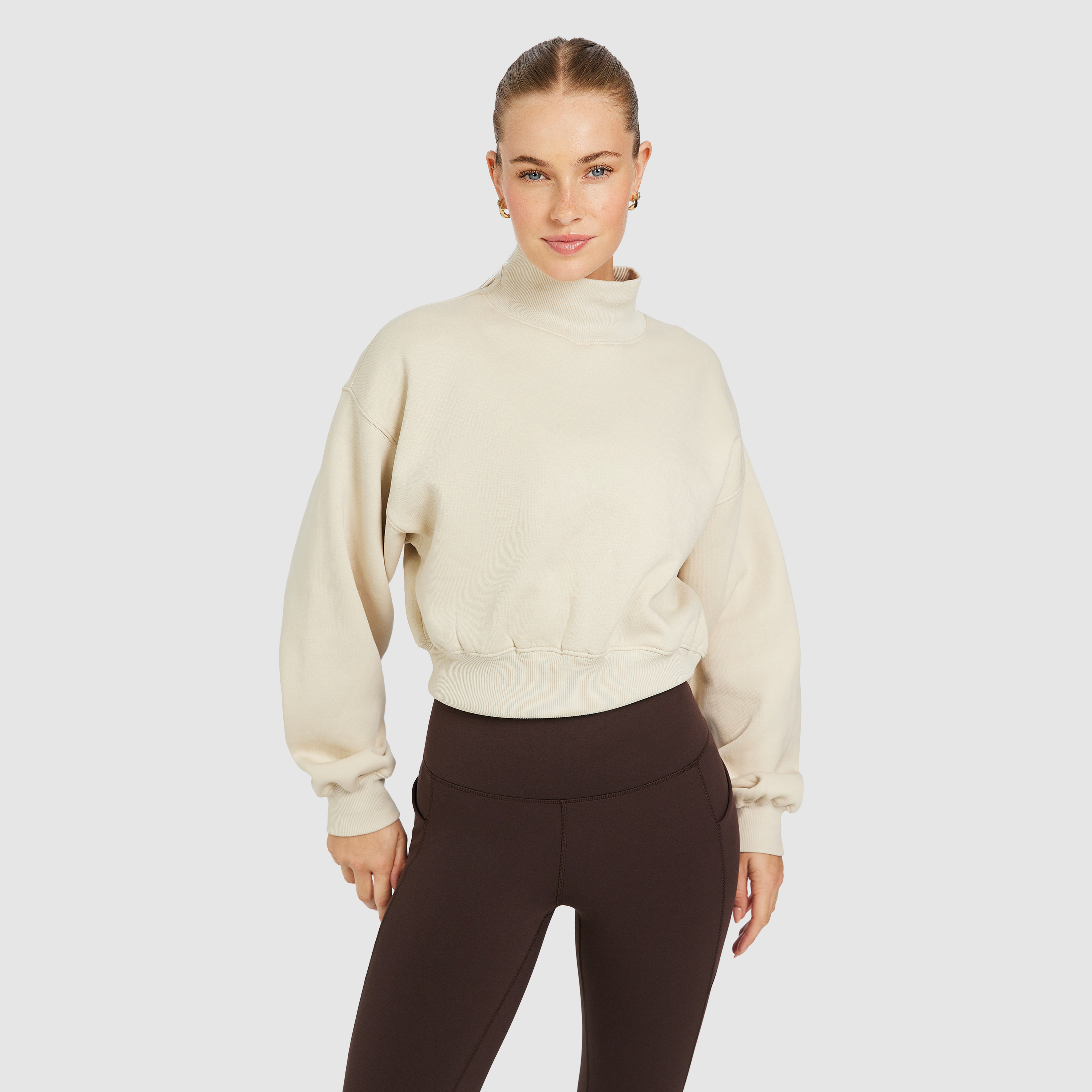Cosy Fleece Wide Rib Crew