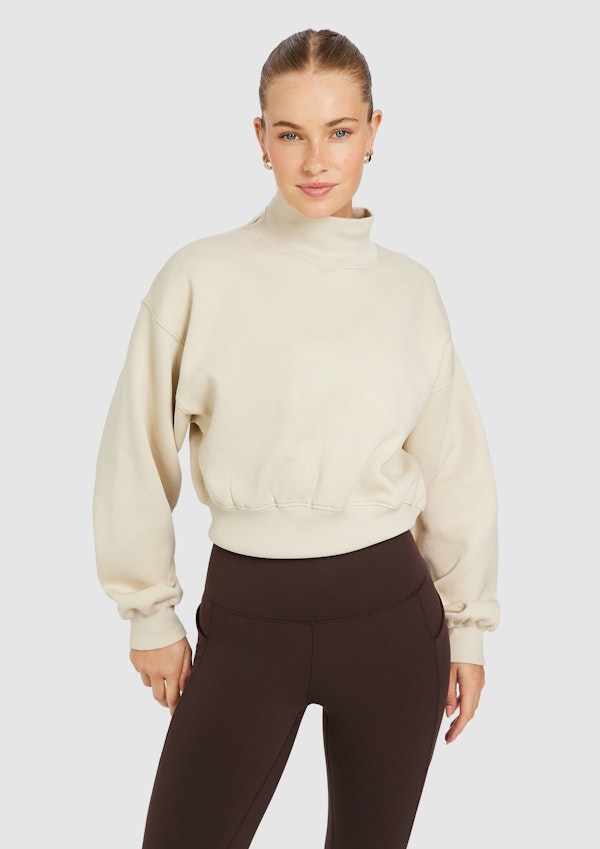 Cosy Fleece Wide Rib Crew