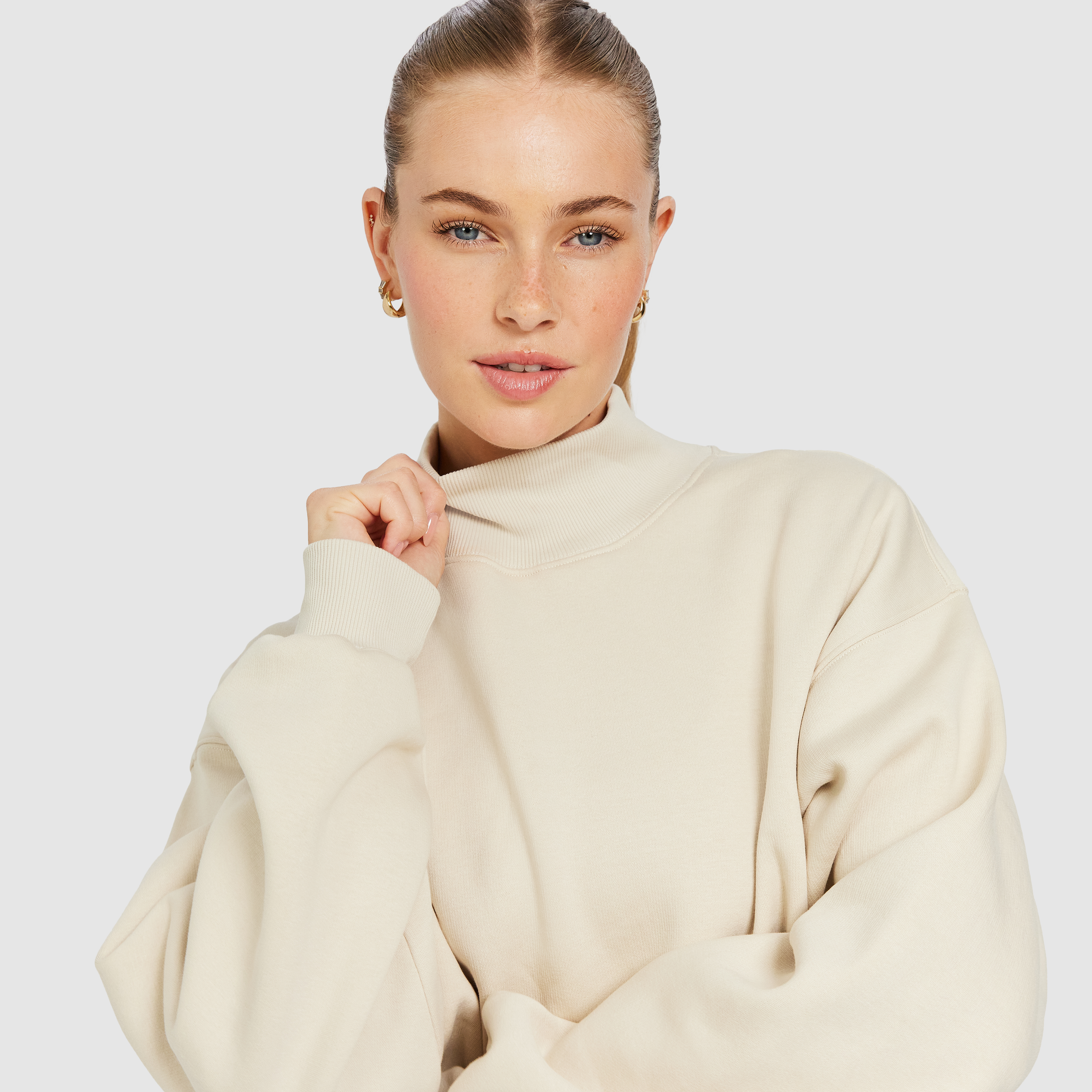 Cosy Fleece Wide Rib Crew