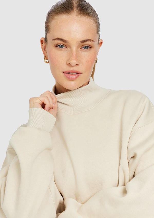 Cosy Fleece Wide Rib Crew