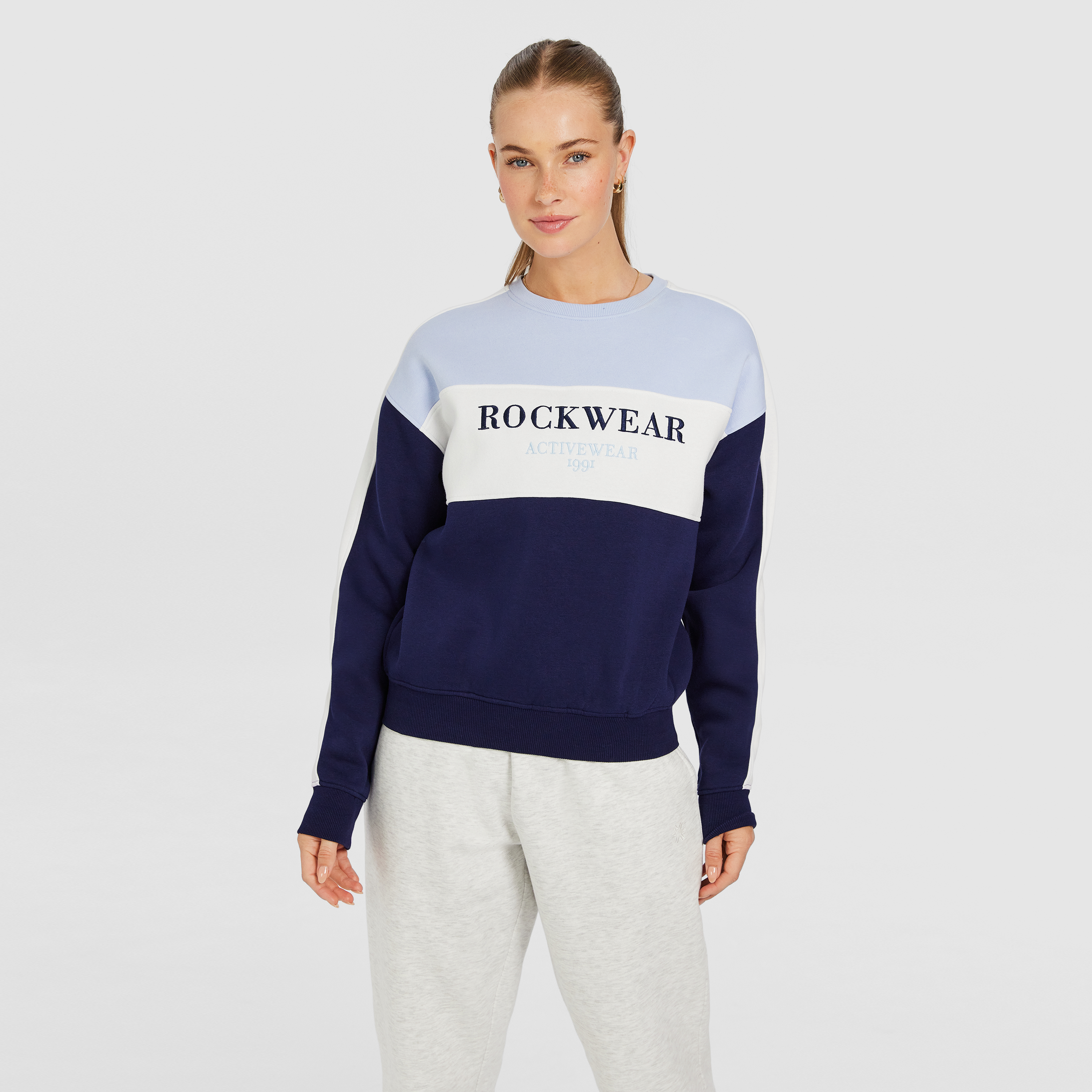 Cosy Fleece Blocked Crew