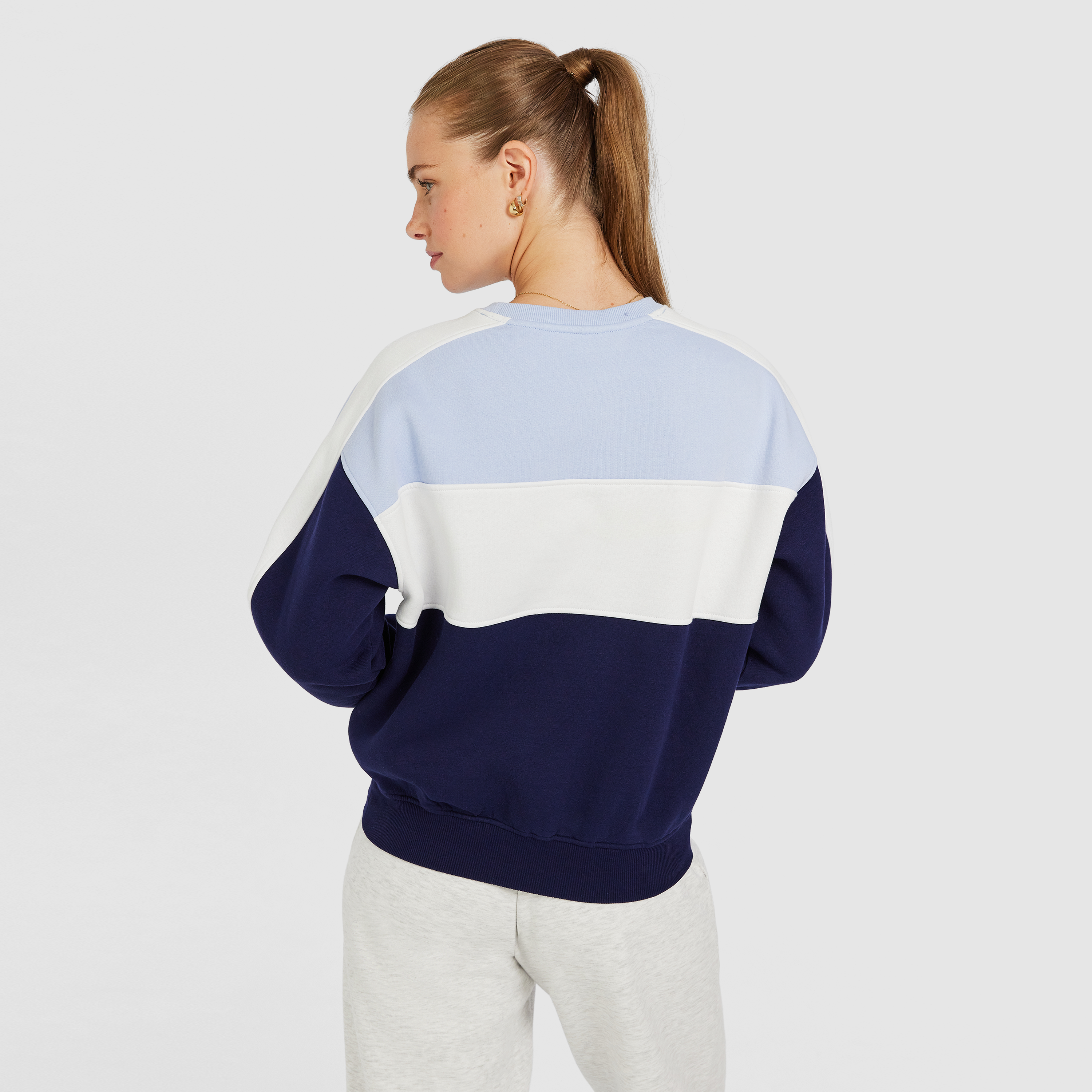 Cosy Fleece Blocked Crew