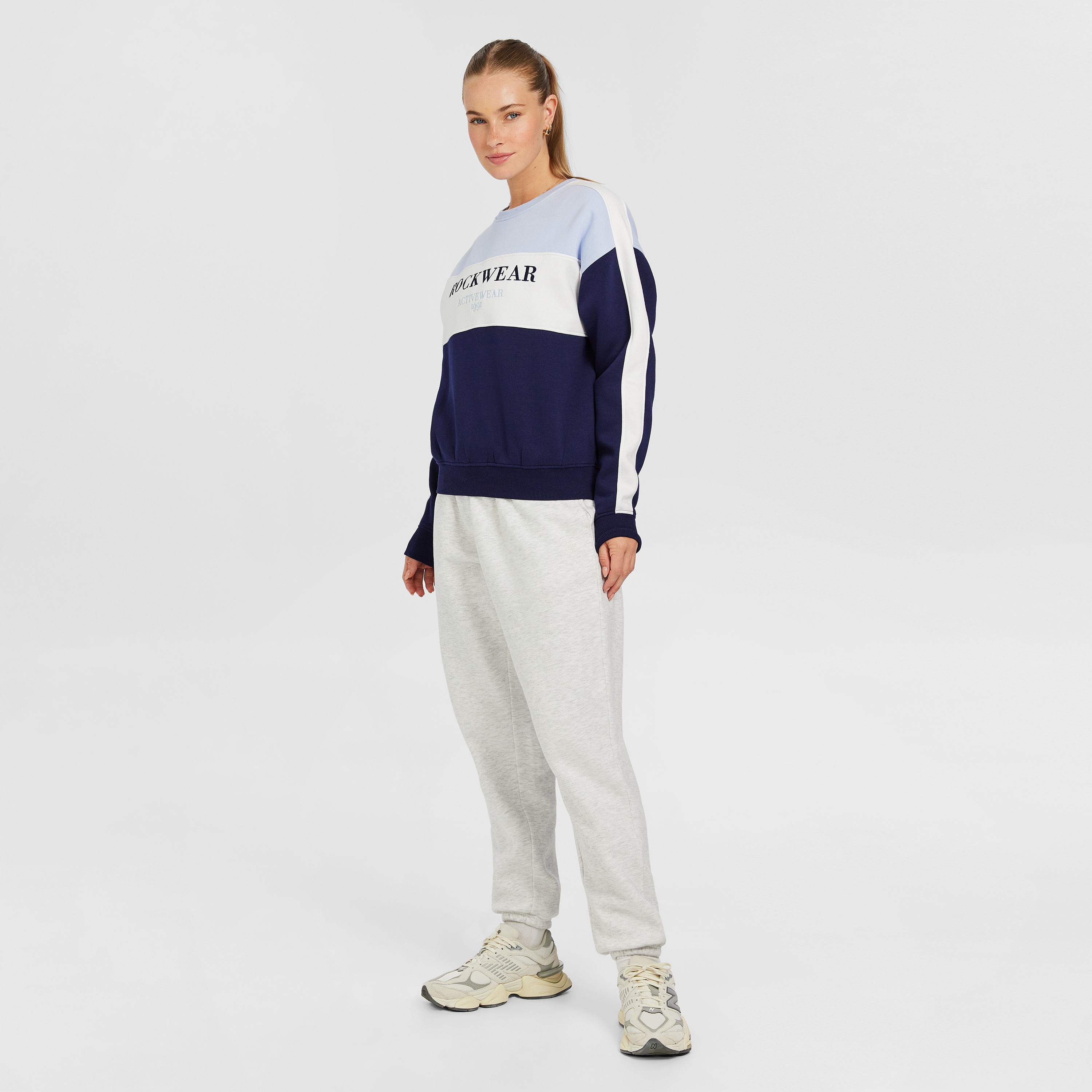 Cosy Fleece Blocked Crew