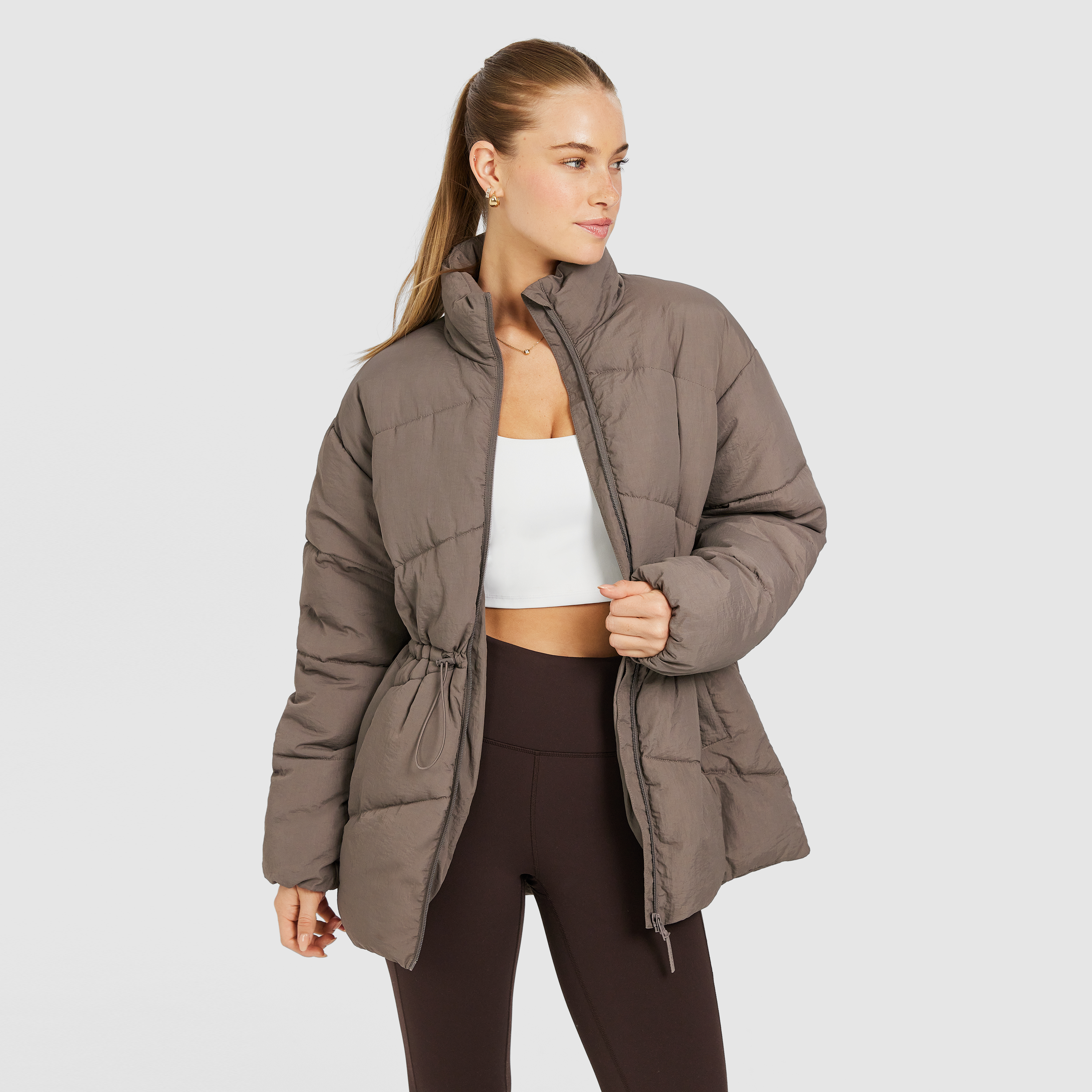 Longline Puffer Jacket