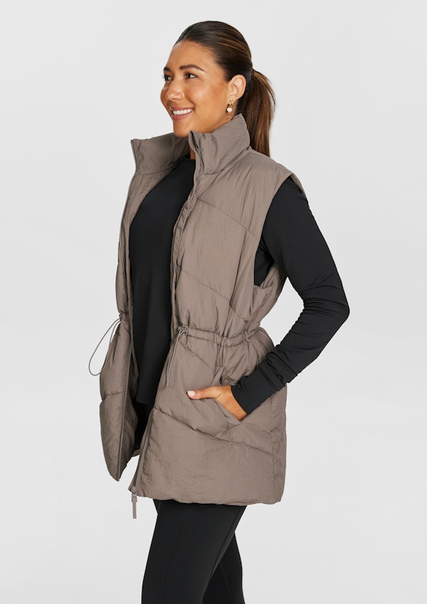 Longline Puffer Vest