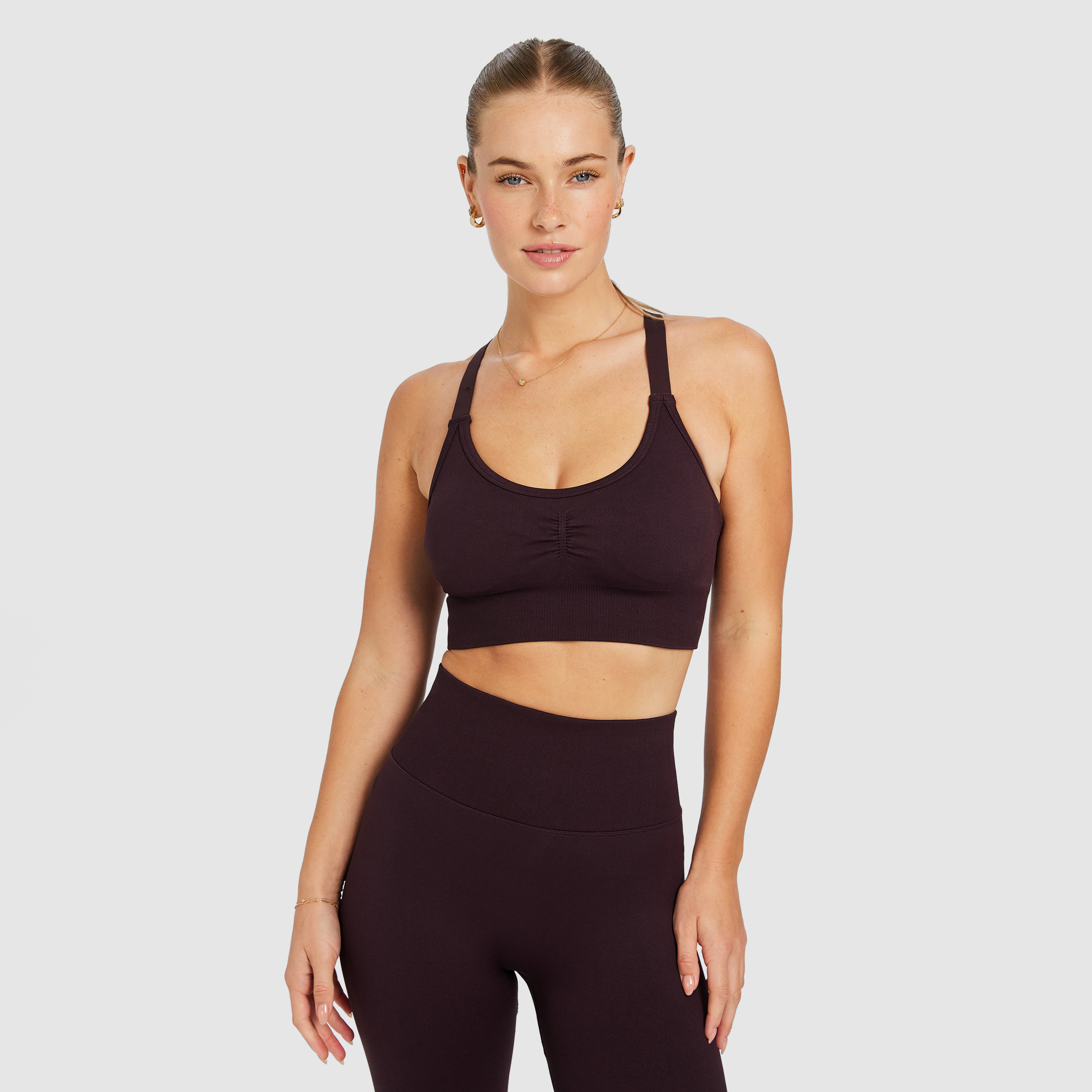 Medium Impact Scrunch Front Sports Bra