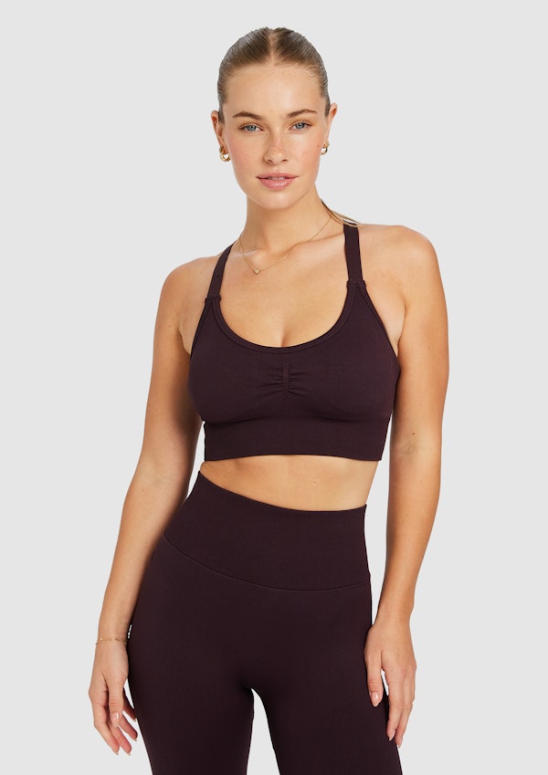 Medium Impact Scrunch Front Sports Bra