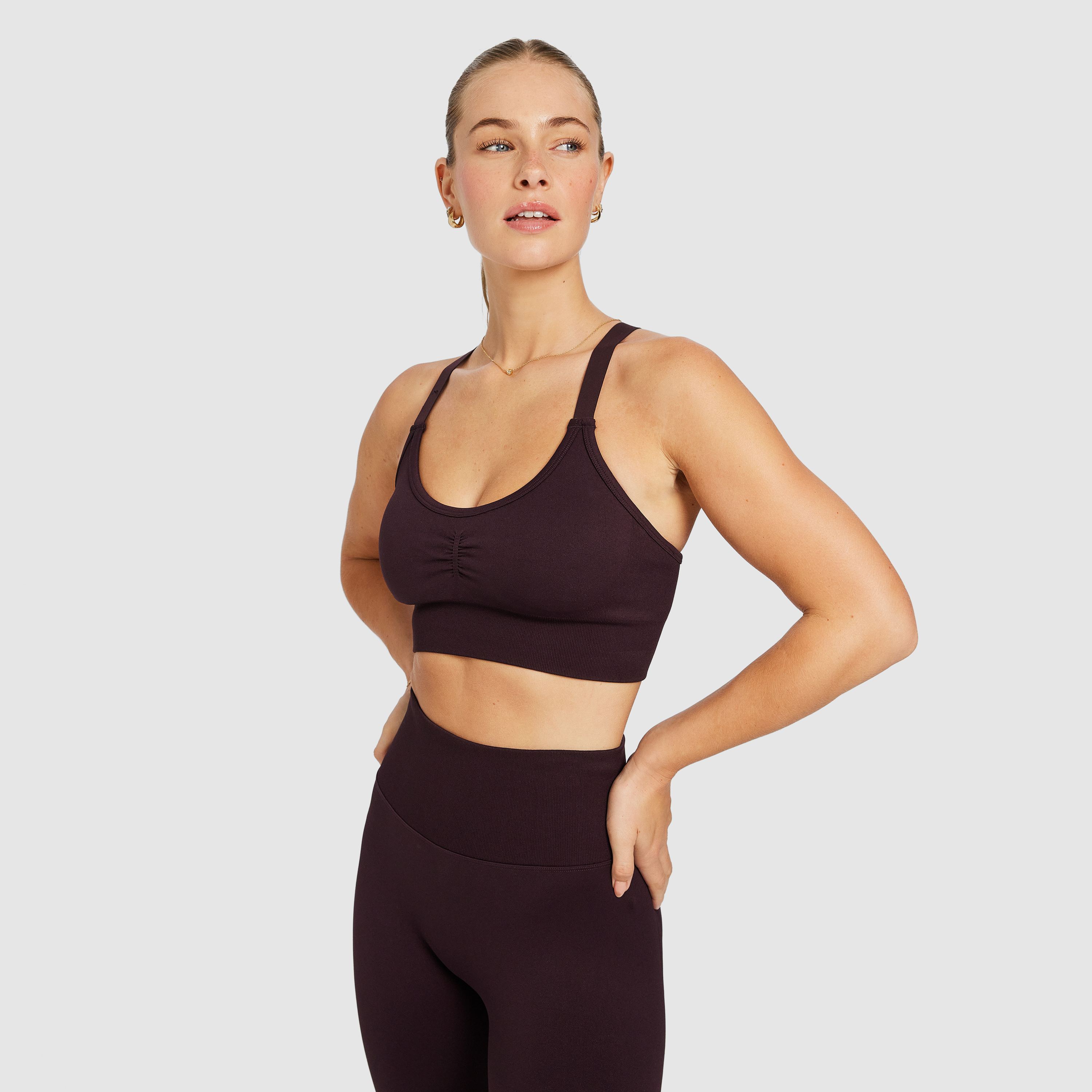 Medium Impact Scrunch Front Sports Bra