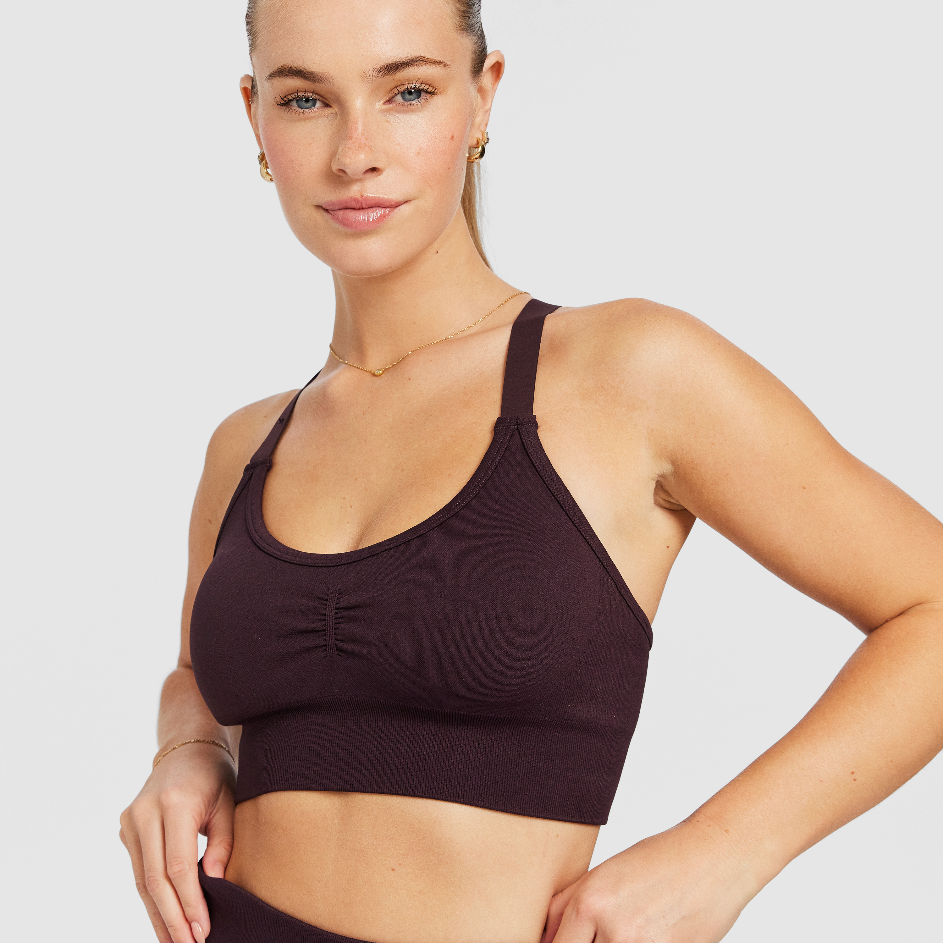 Medium Impact Scrunch Front Sports Bra
