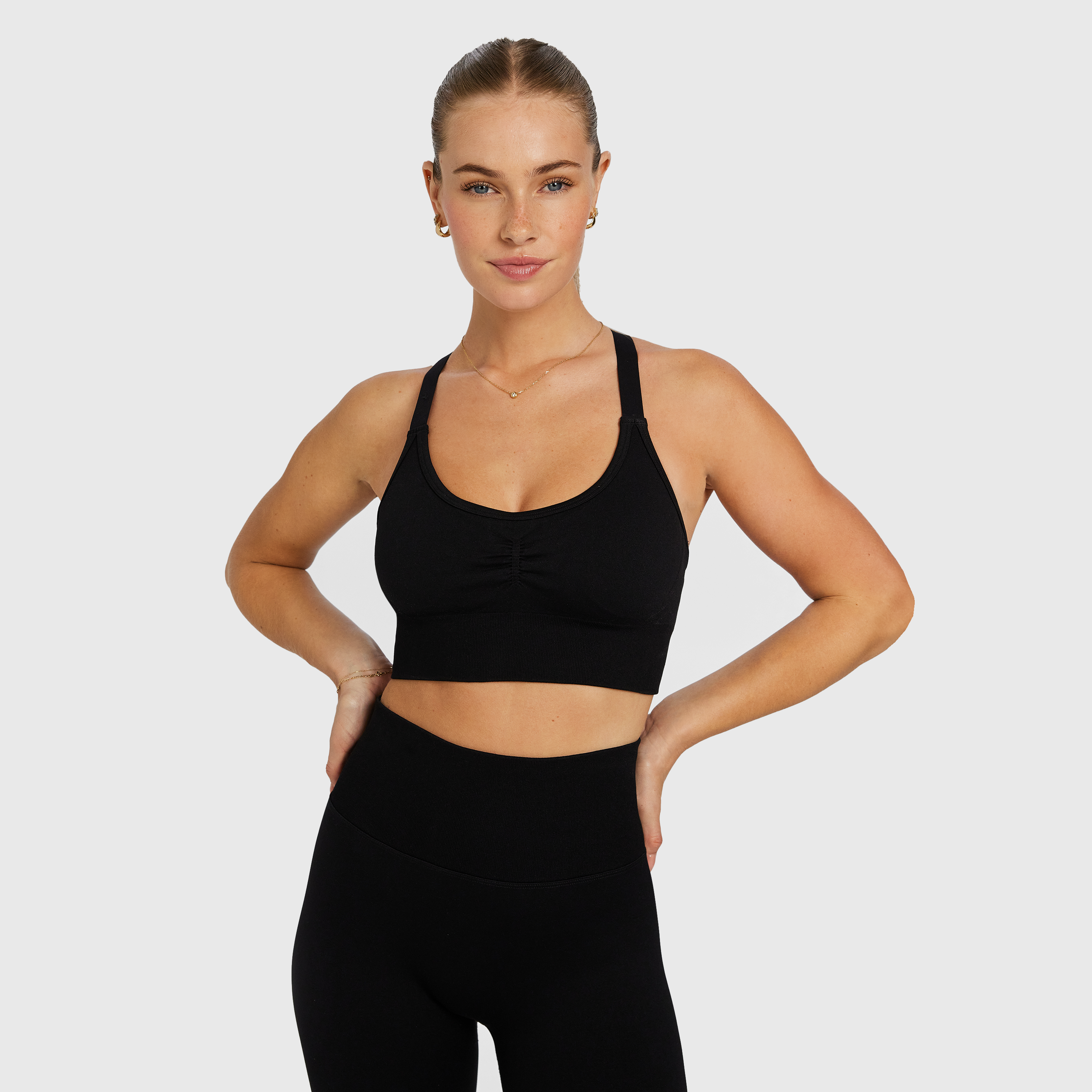 Medium Impact Scrunch Front Sports Bra