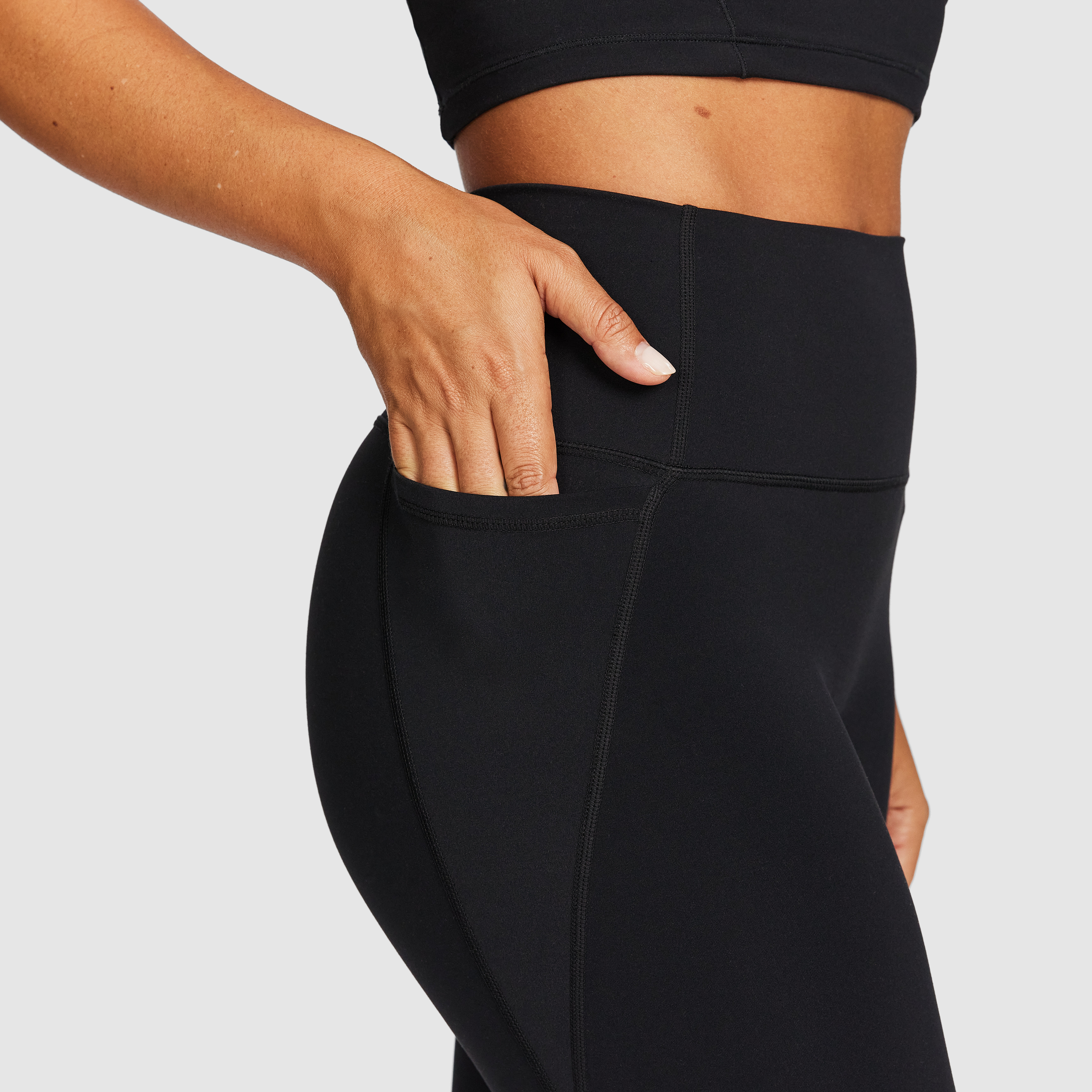 No Front Seam Pocket Full Length Tights