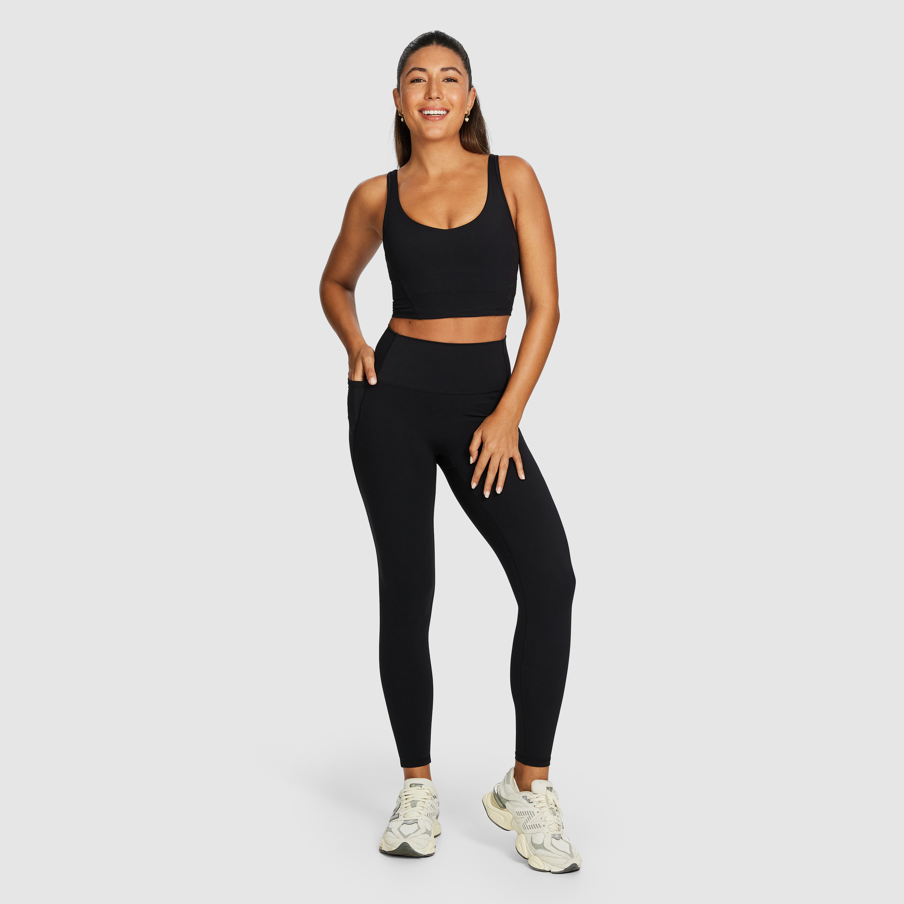 No Front Seam Pocket Full Length Tights