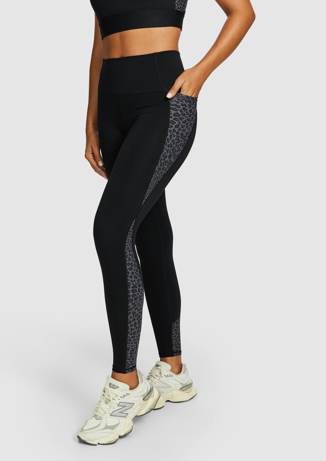 Blocked Pocket Full Length Tights