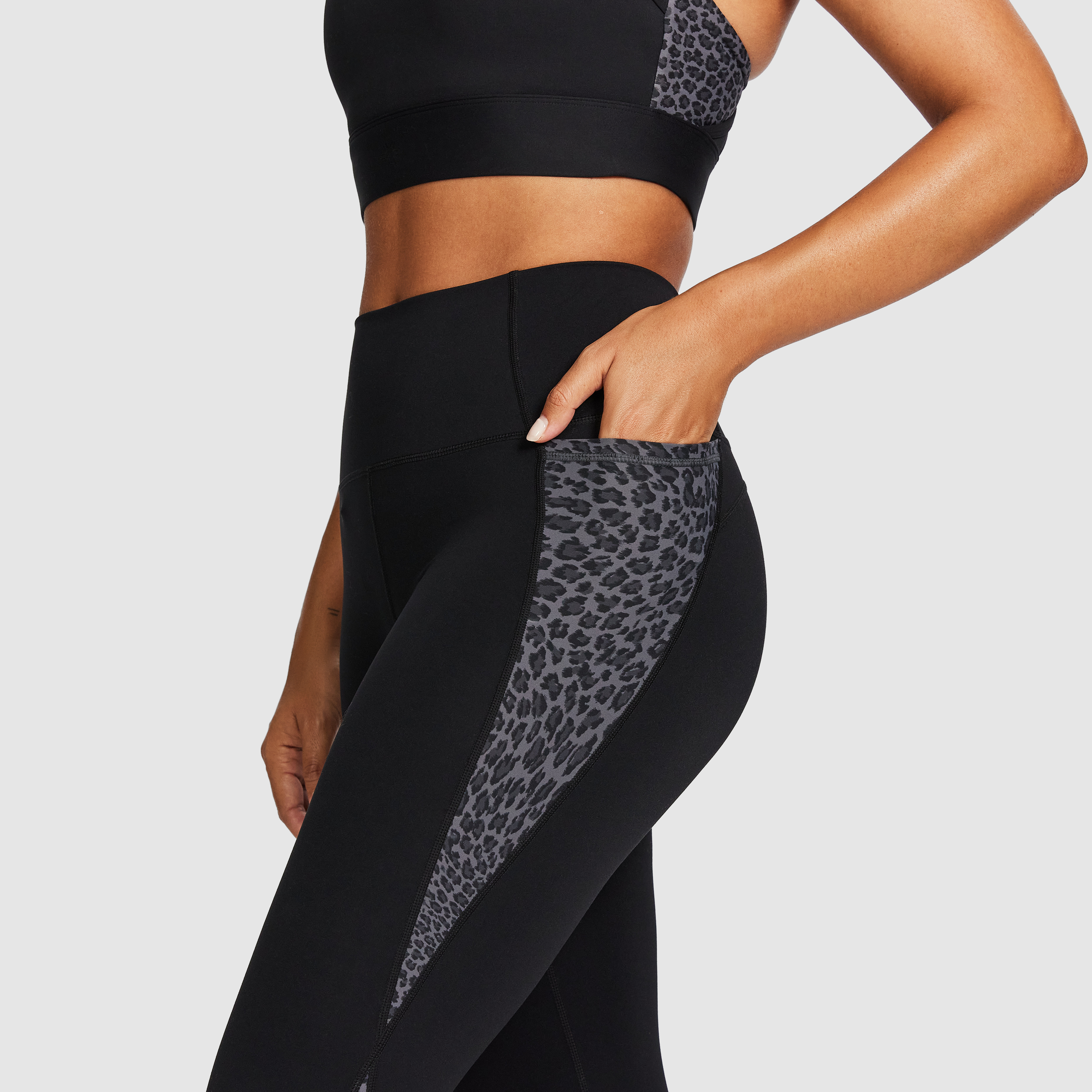 Blocked Pocket Full Length Tights