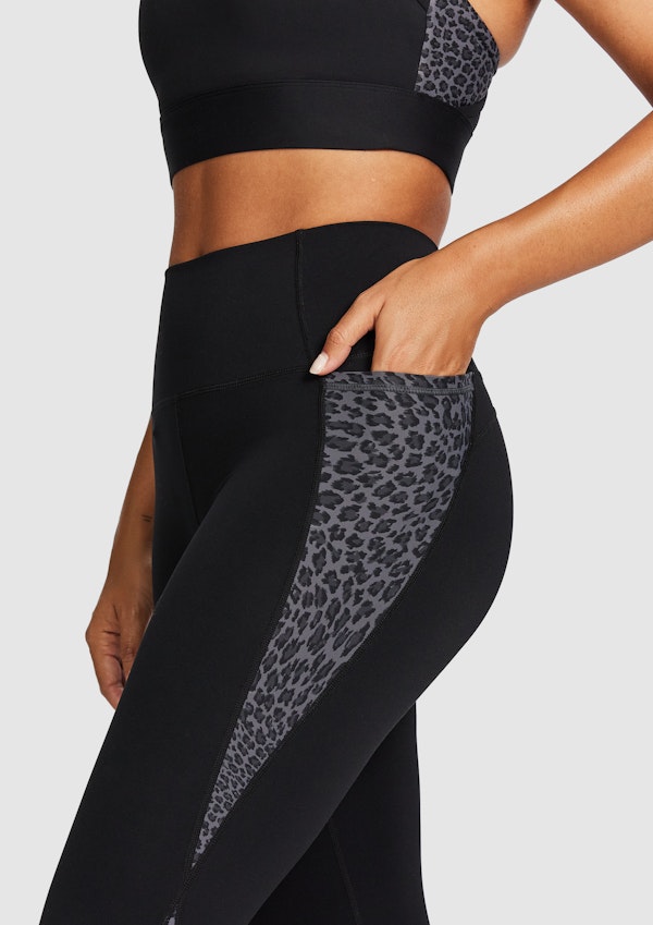 Blocked Pocket Full Length Tights