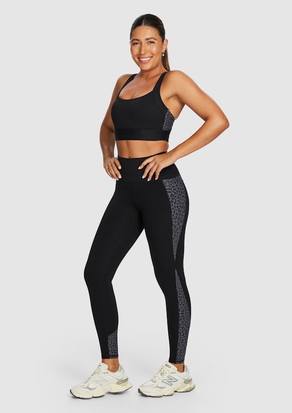 Blocked Pocket Full Length Tights