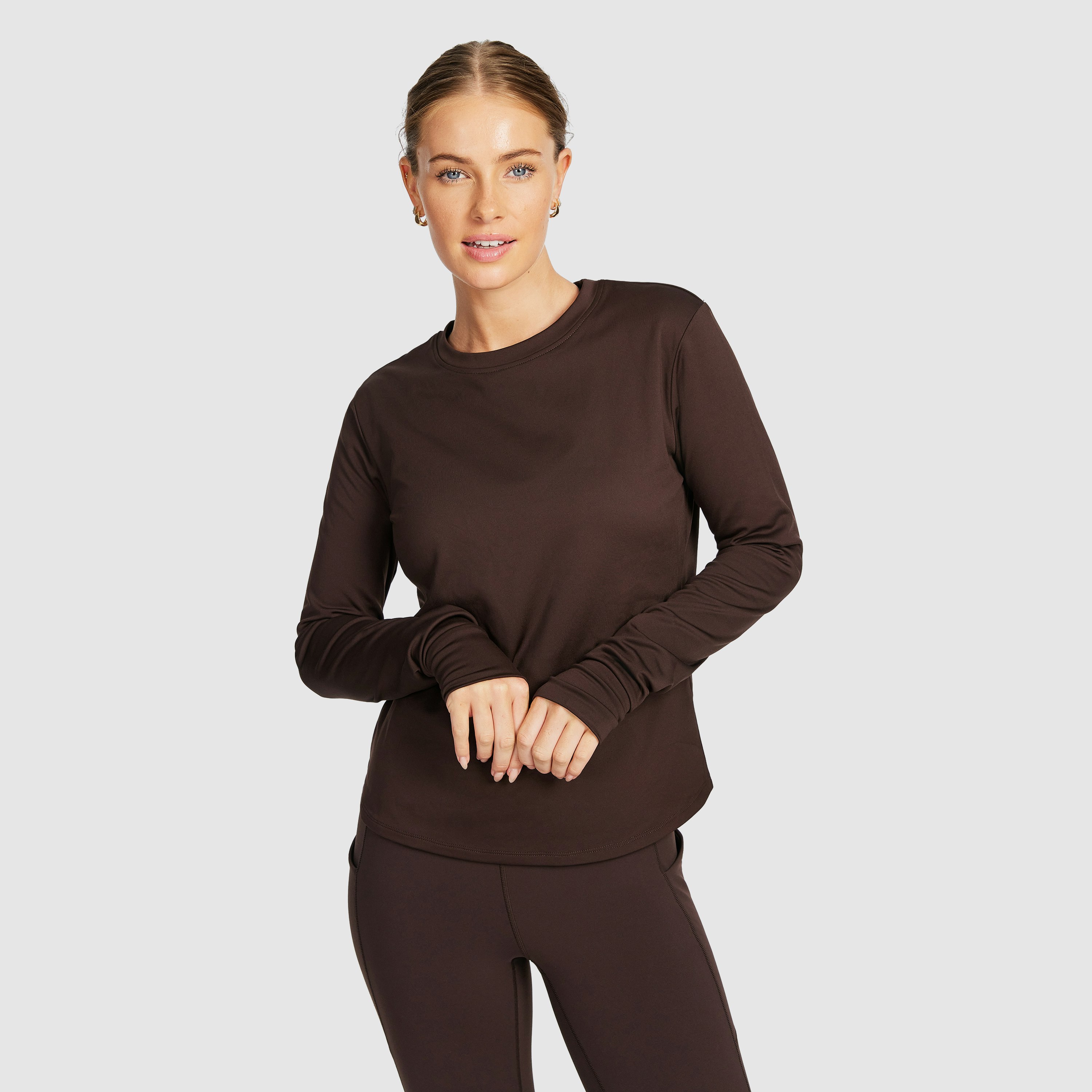 Women S Drift Long Sleeve Top Chocolate
